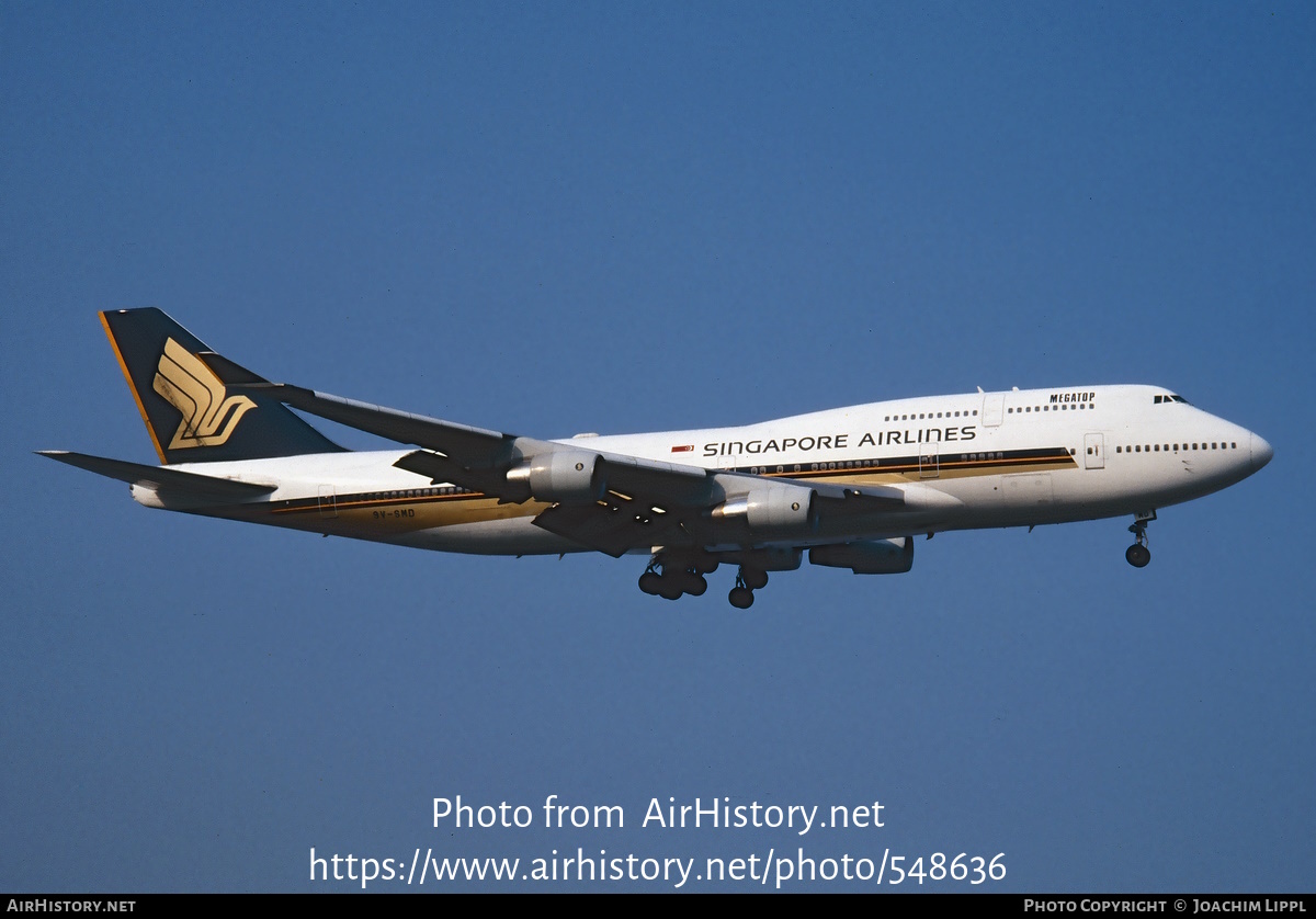 Aircraft Photo of 9V-SMD | Boeing 747-412 | Singapore Airlines | AirHistory.net #548636