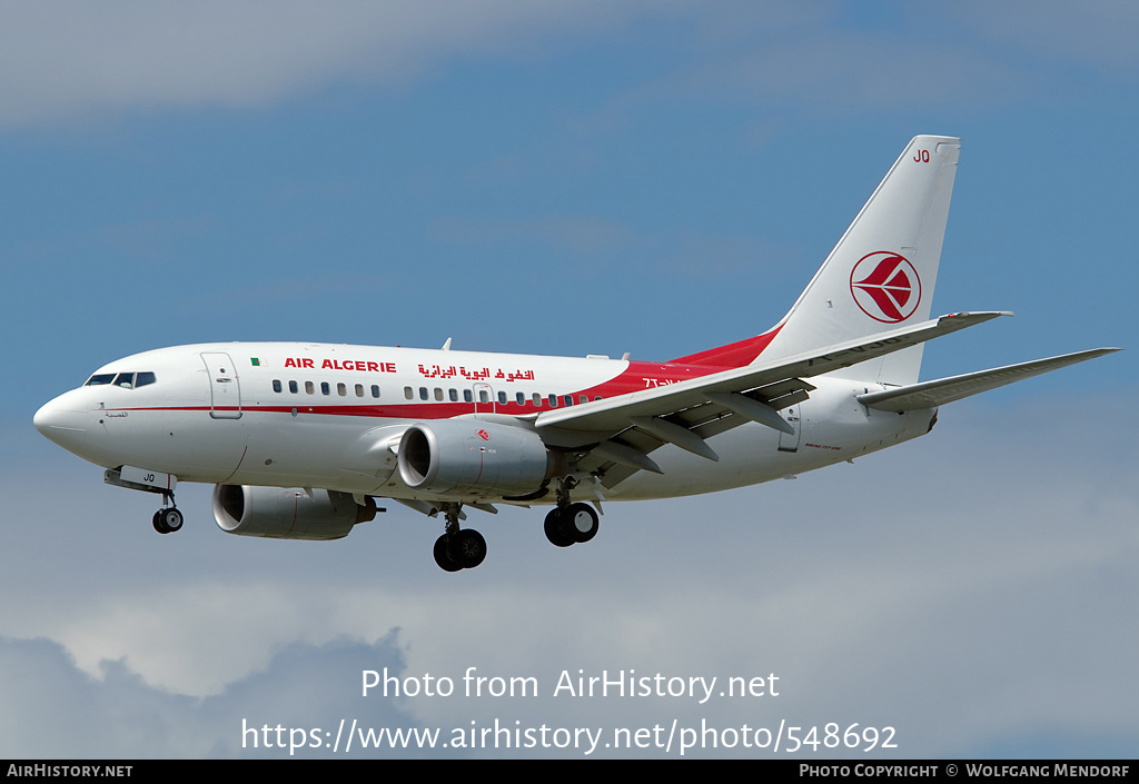 Aircraft Photo of 7T-VJQ | Boeing 737-6D6 | Air Algérie | AirHistory.net #548692