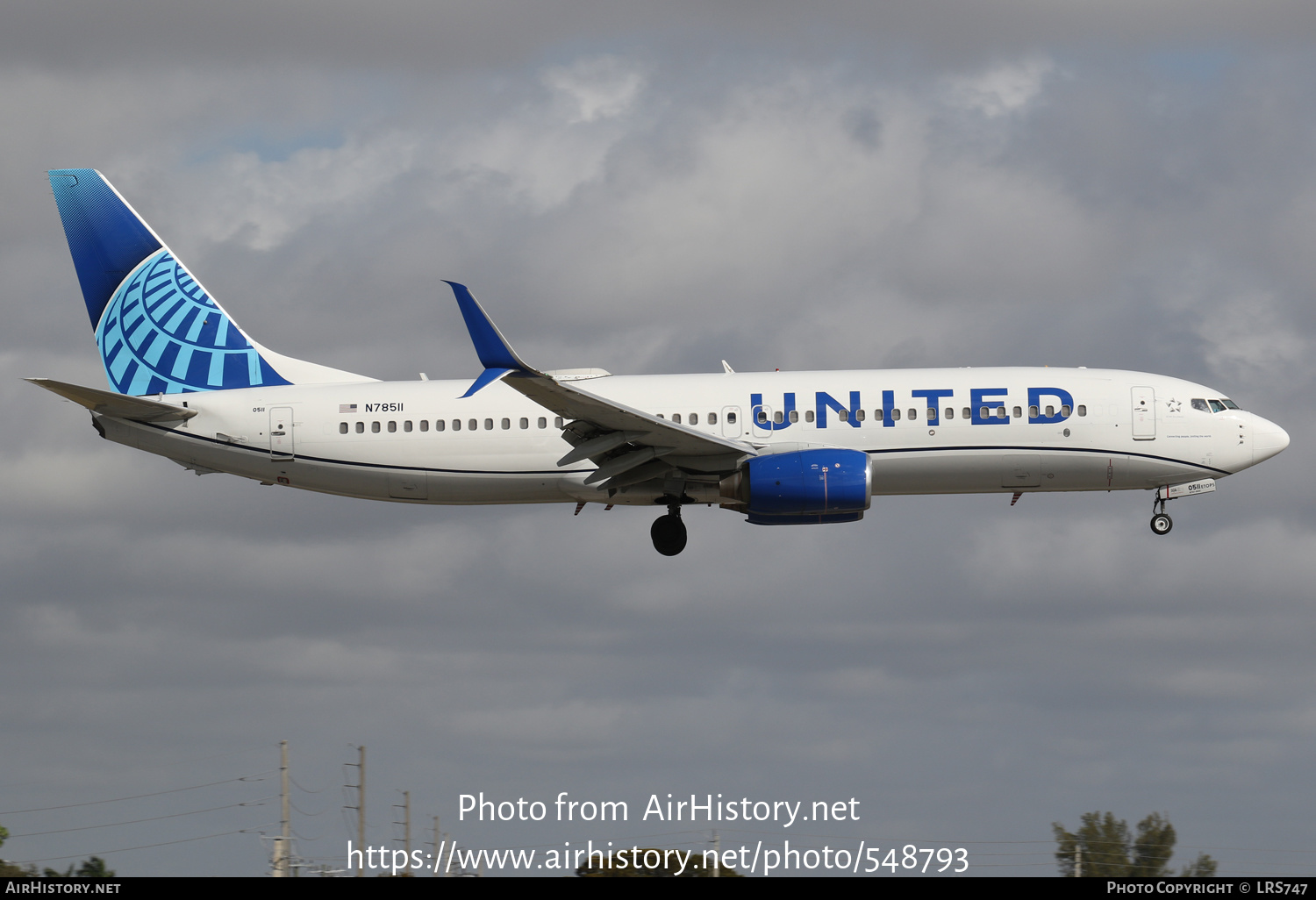 Aircraft Photo of N78511 | Boeing 737-824 | United Airlines | AirHistory.net #548793