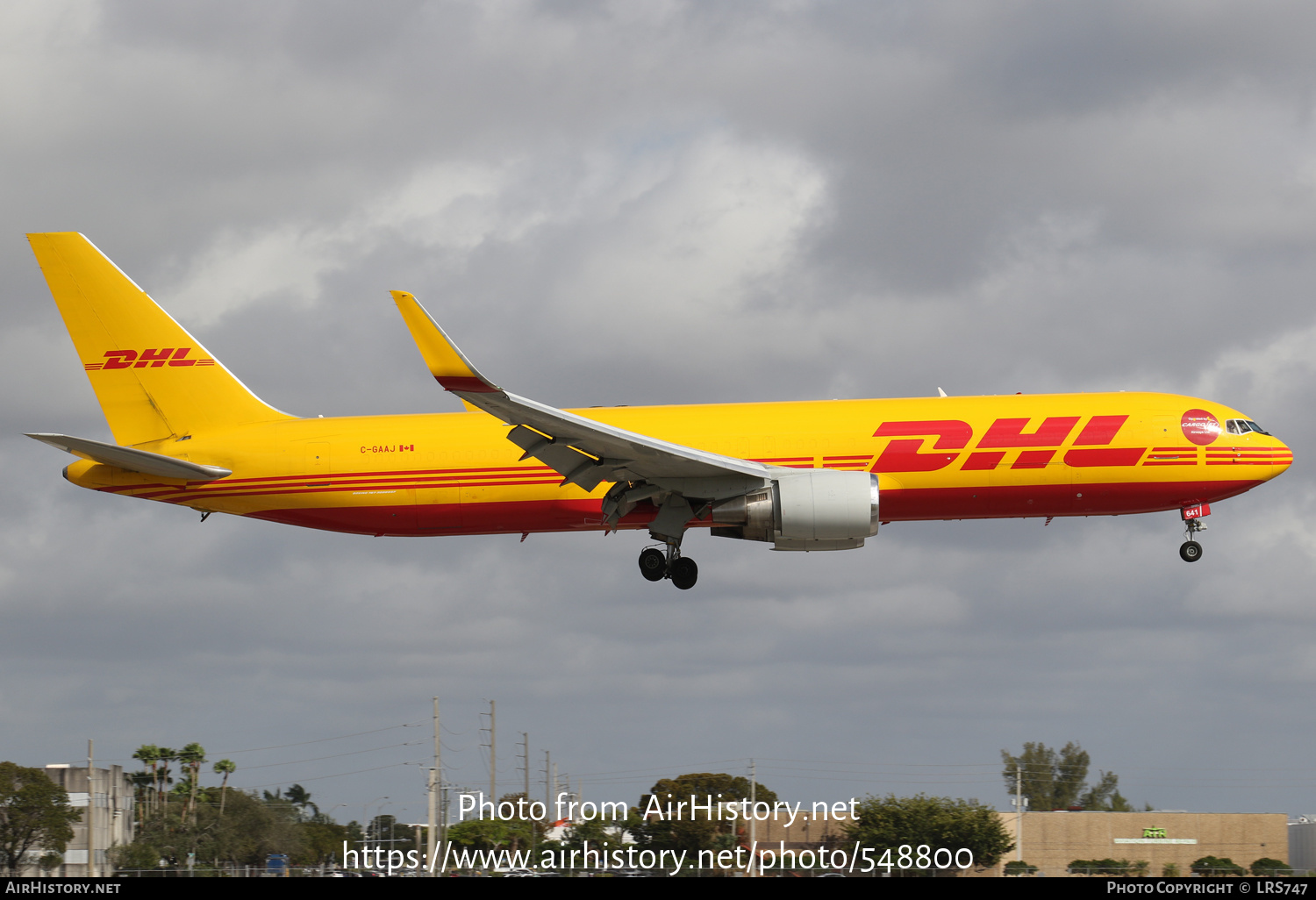 Aircraft Photo of C-GAAJ | Boeing 767-323/ER(BDSF) | DHL International | AirHistory.net #548800