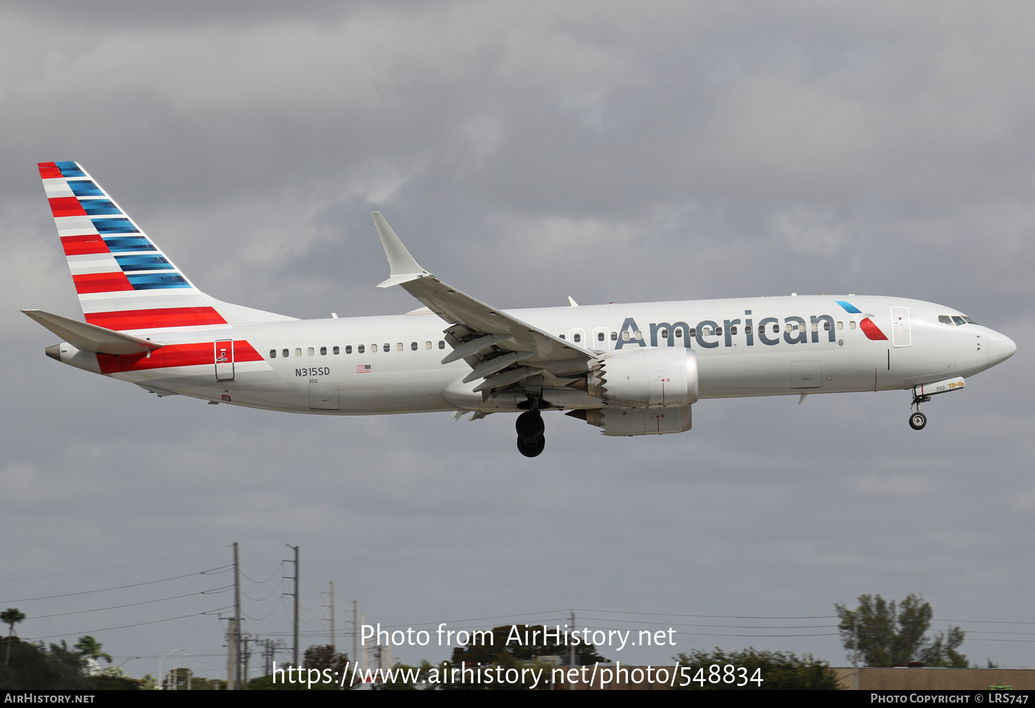 Aircraft Photo of N315SD | Boeing 737-8 Max 8 | American Airlines | AirHistory.net #548834