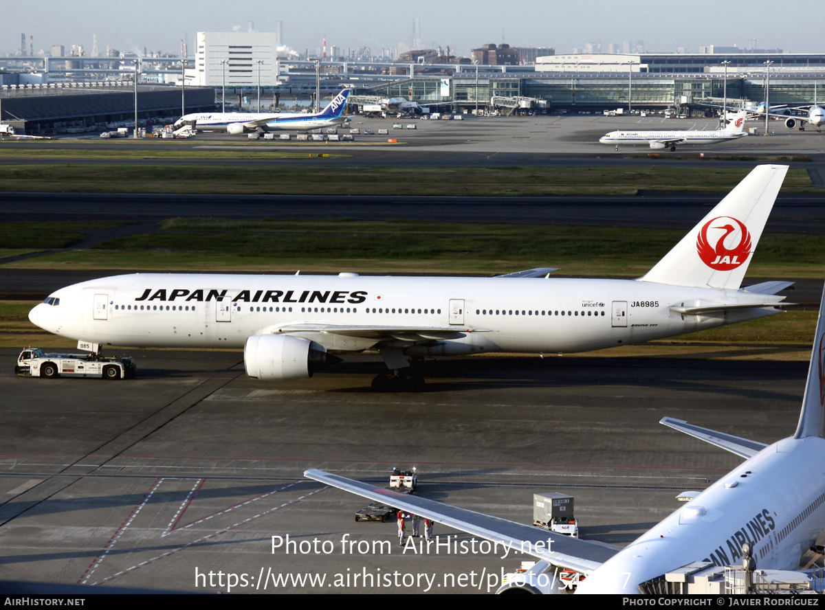 Aircraft Photo of JA8985 | Boeing 777-246 | Japan Airlines - JAL | AirHistory.net #548857