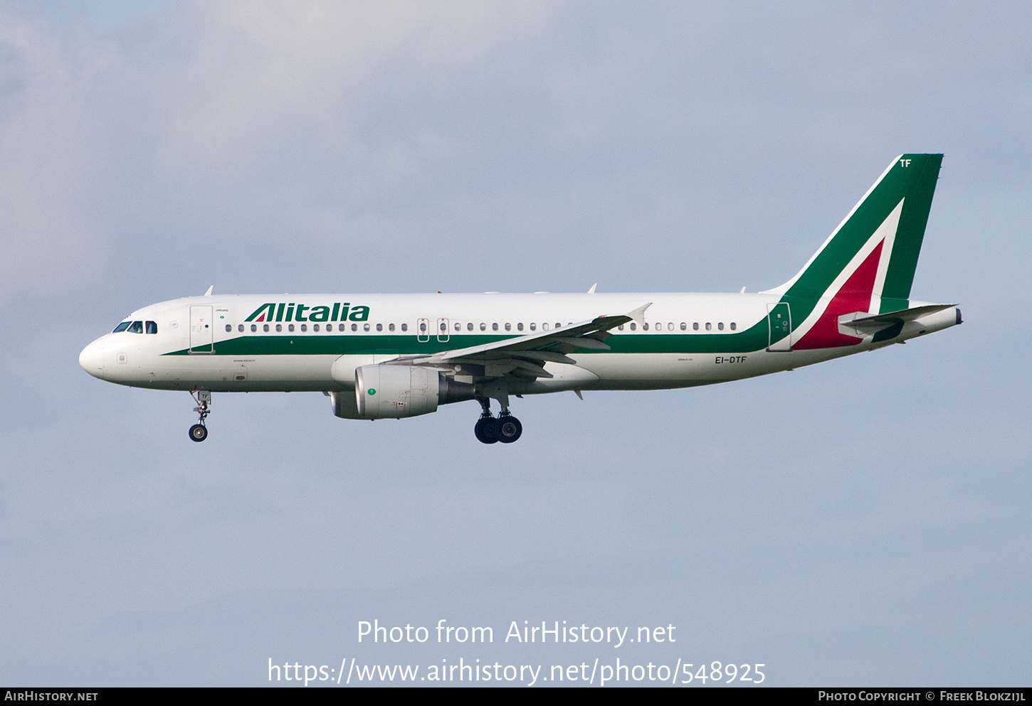 Aircraft Photo of EI-DTF | Airbus A320-216 | Alitalia | AirHistory.net #548925