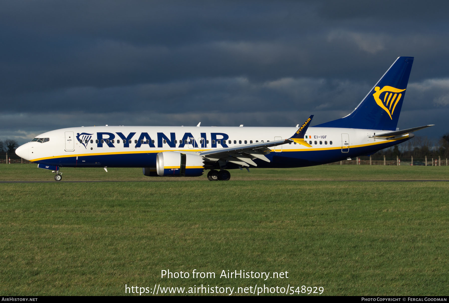 Aircraft Photo of EI-IGF | Boeing 737-8200 Max 200 | Ryanair | AirHistory.net #548929