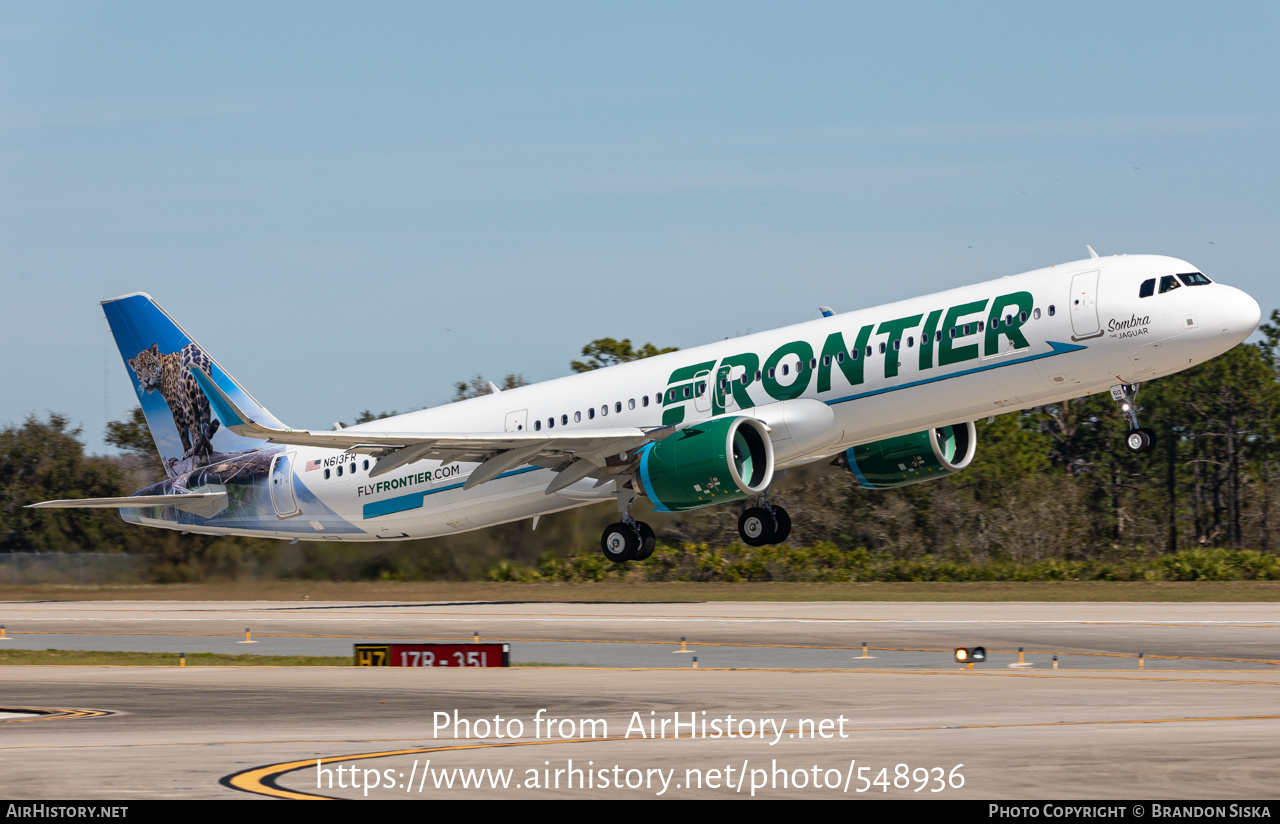 Aircraft Photo of N613FR | Airbus A321-271NX | Frontier Airlines | AirHistory.net #548936