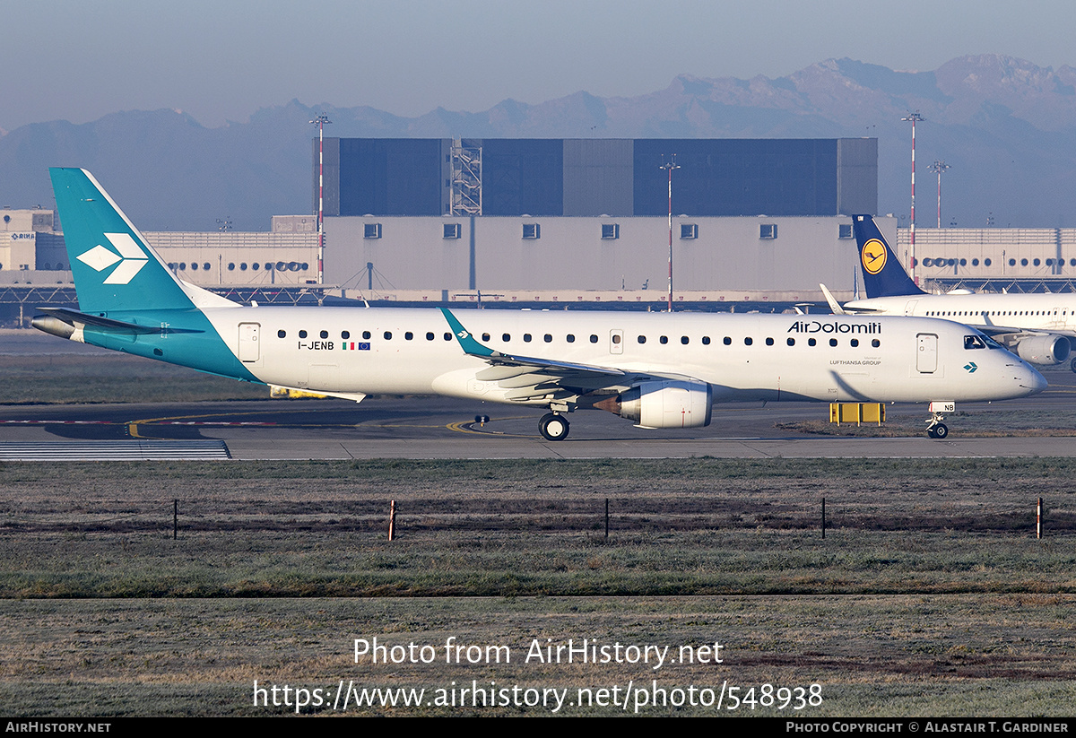 Aircraft Photo of I-JENB | Embraer 195LR (ERJ-190-200LR) | Air Dolomiti | AirHistory.net #548938