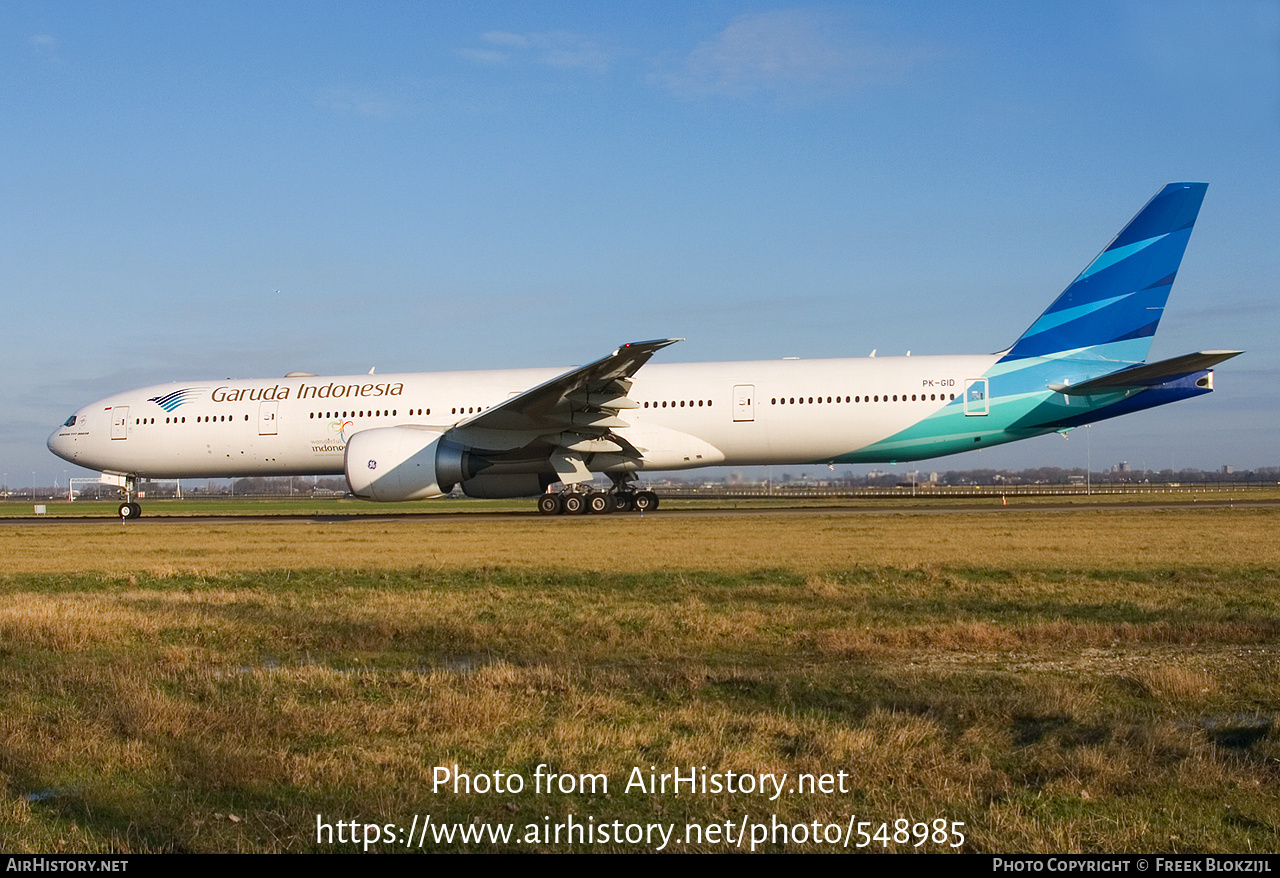 Aircraft Photo of PK-GID | Boeing 777-3U3/ER | Garuda Indonesia | AirHistory.net #548985