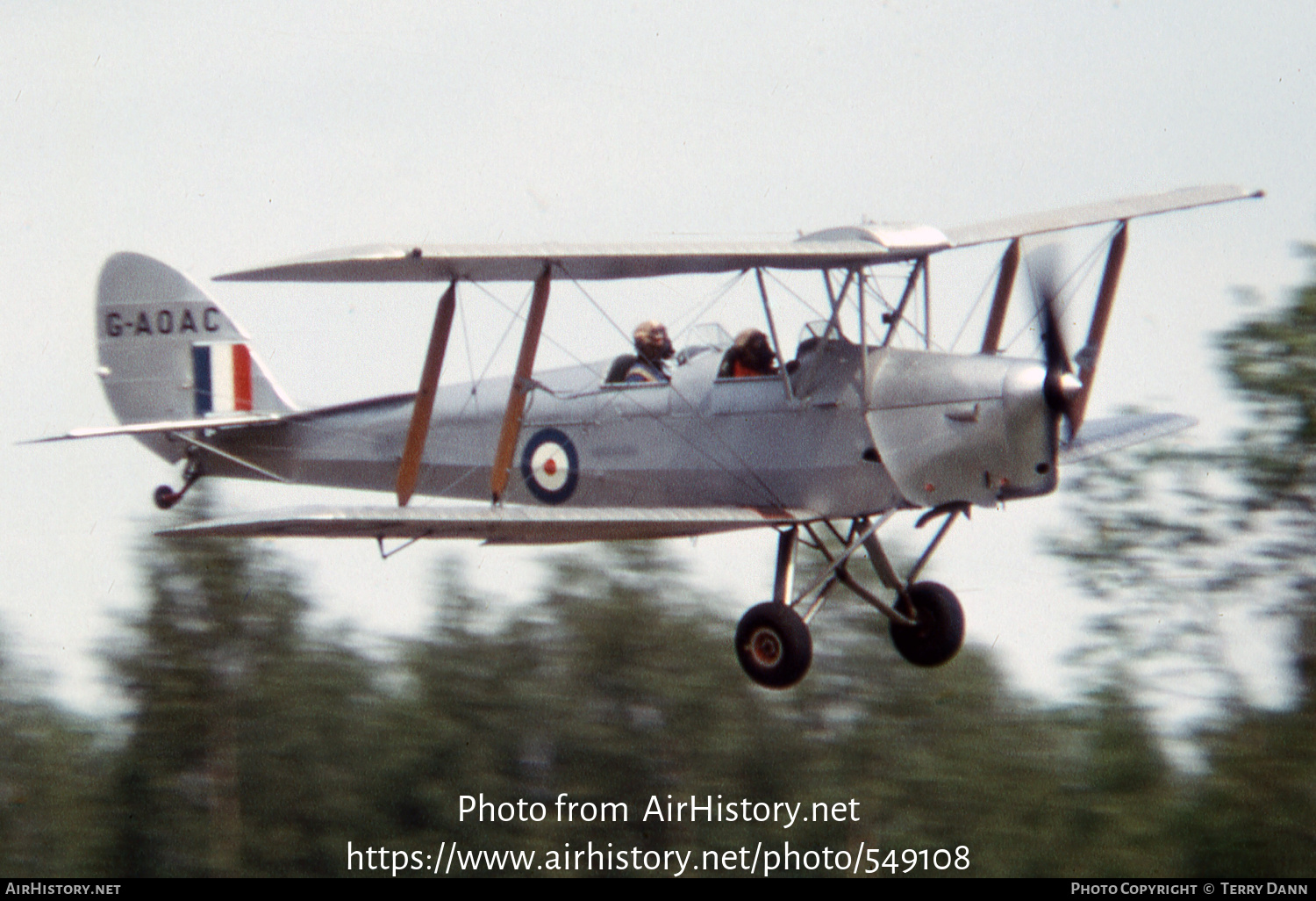 Aircraft Photo of G-AOAC | De Havilland D.H. 82A Tiger Moth II | UK - Air Force | AirHistory.net #549108