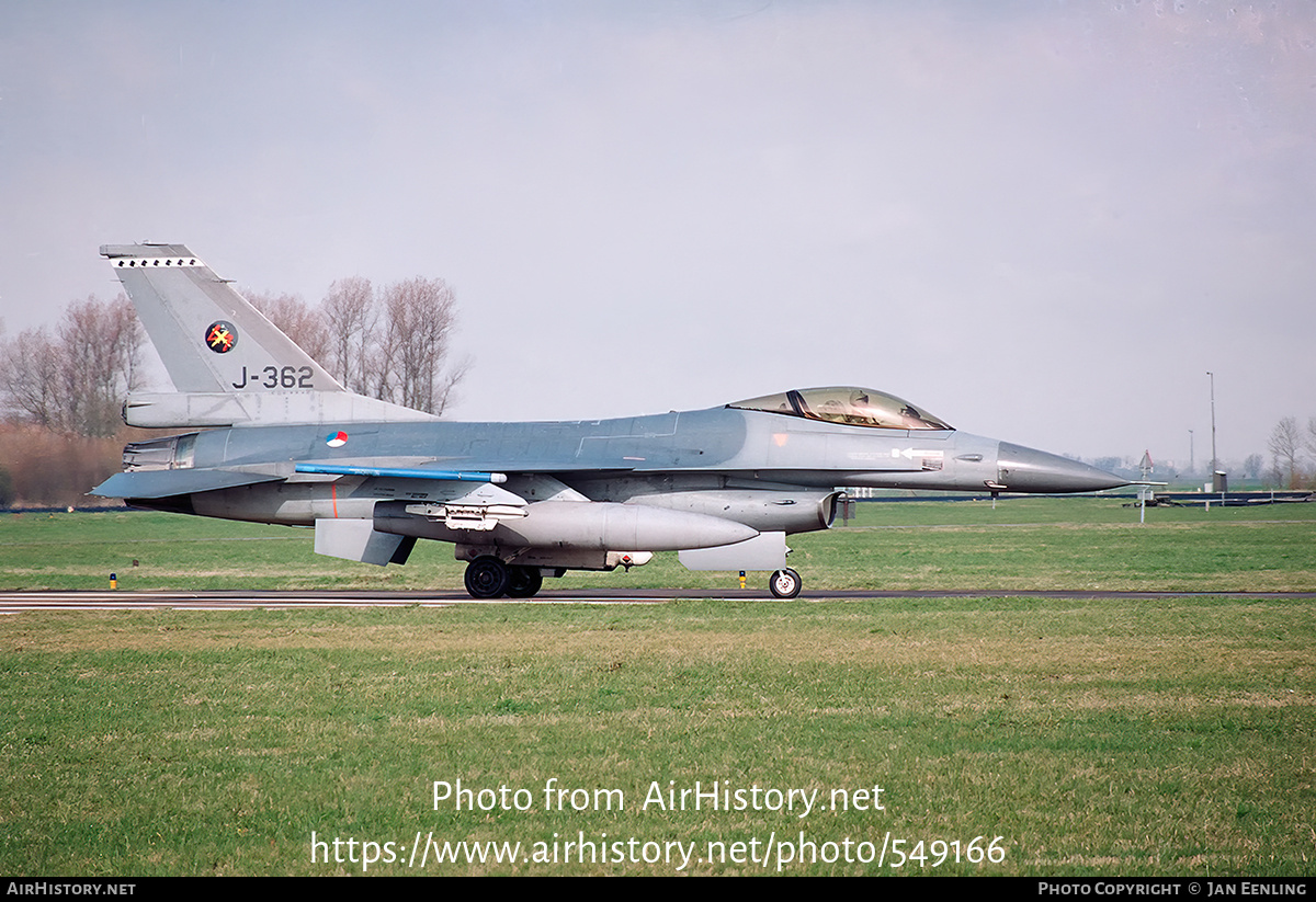 Aircraft Photo of J-362 | General Dynamics F-16A Fighting Falcon | Netherlands - Air Force | AirHistory.net #549166