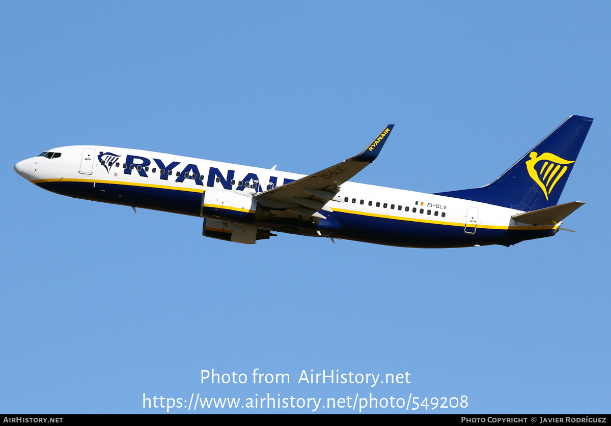 Aircraft Photo of EI-DLV | Boeing 737-8AS | Ryanair | AirHistory.net #549208