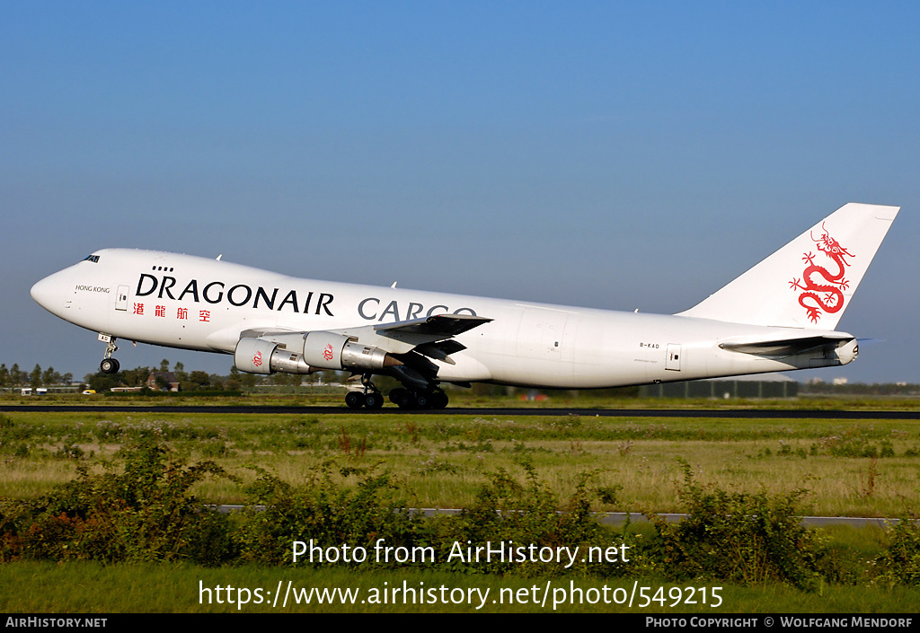 Aircraft Photo of B-KAD | Boeing 747-209F/SCD | Dragonair Cargo | AirHistory.net #549215