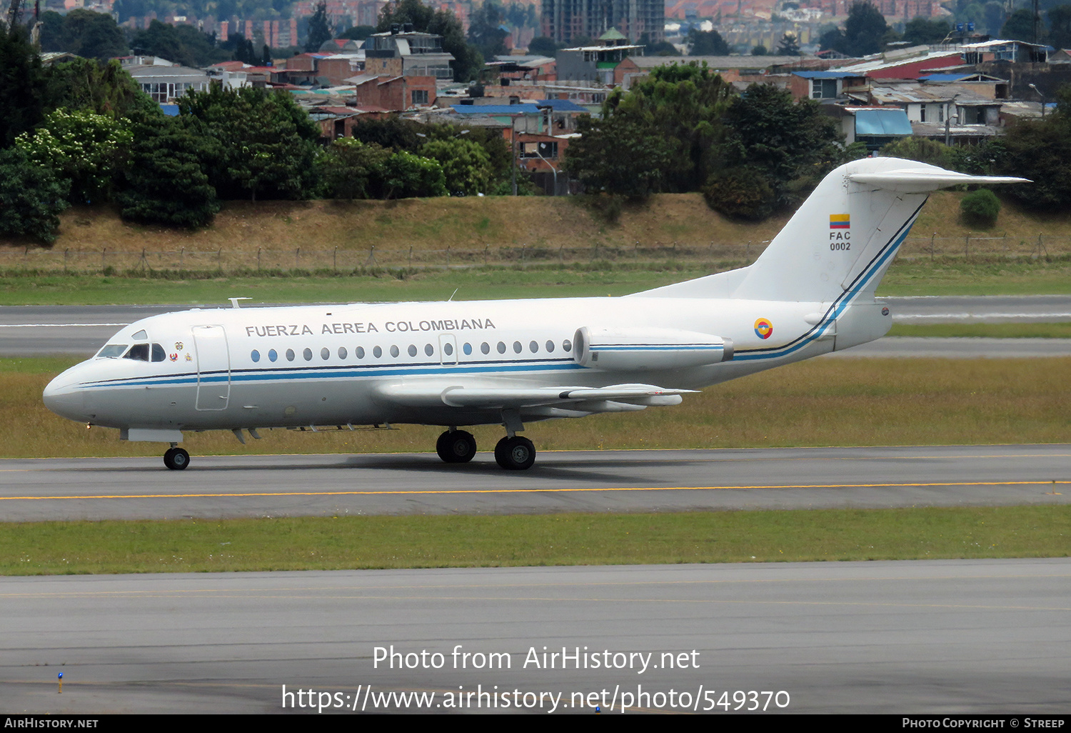 Aircraft Photo of FAC0002 | Fokker F28-1000 Fellowship | Colombia - Air Force | AirHistory.net #549370