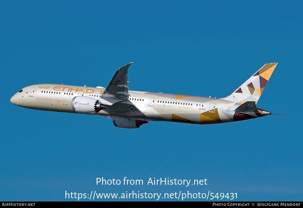 Aircraft Photo of A6-BLQ | Boeing 787-9 Dreamliner | Etihad Airways | AirHistory.net #549431