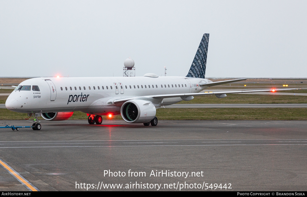 Aircraft Photo Of C-GKQQ | Embraer 195-E2 (ERJ-190-400) | Porter ...