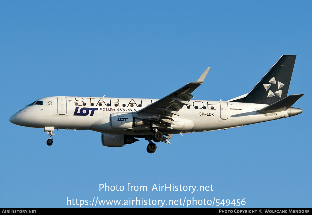 Aircraft Photo of SP-LDK | Embraer 170LR (ERJ-170-100LR) | LOT Polish Airlines - Polskie Linie Lotnicze | AirHistory.net #549456