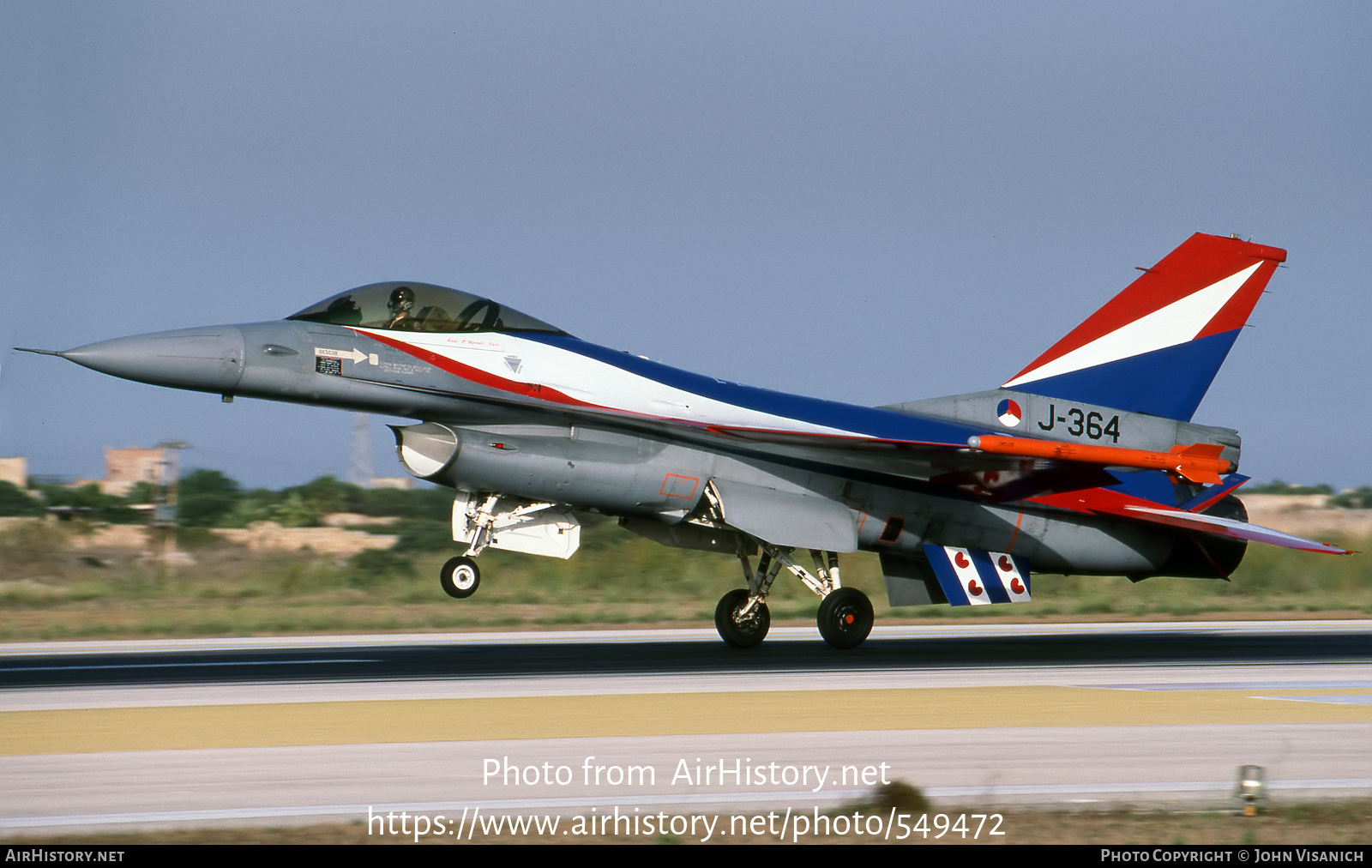 Aircraft Photo of J-364 | General Dynamics F-16A Fighting Falcon | Netherlands - Air Force | AirHistory.net #549472