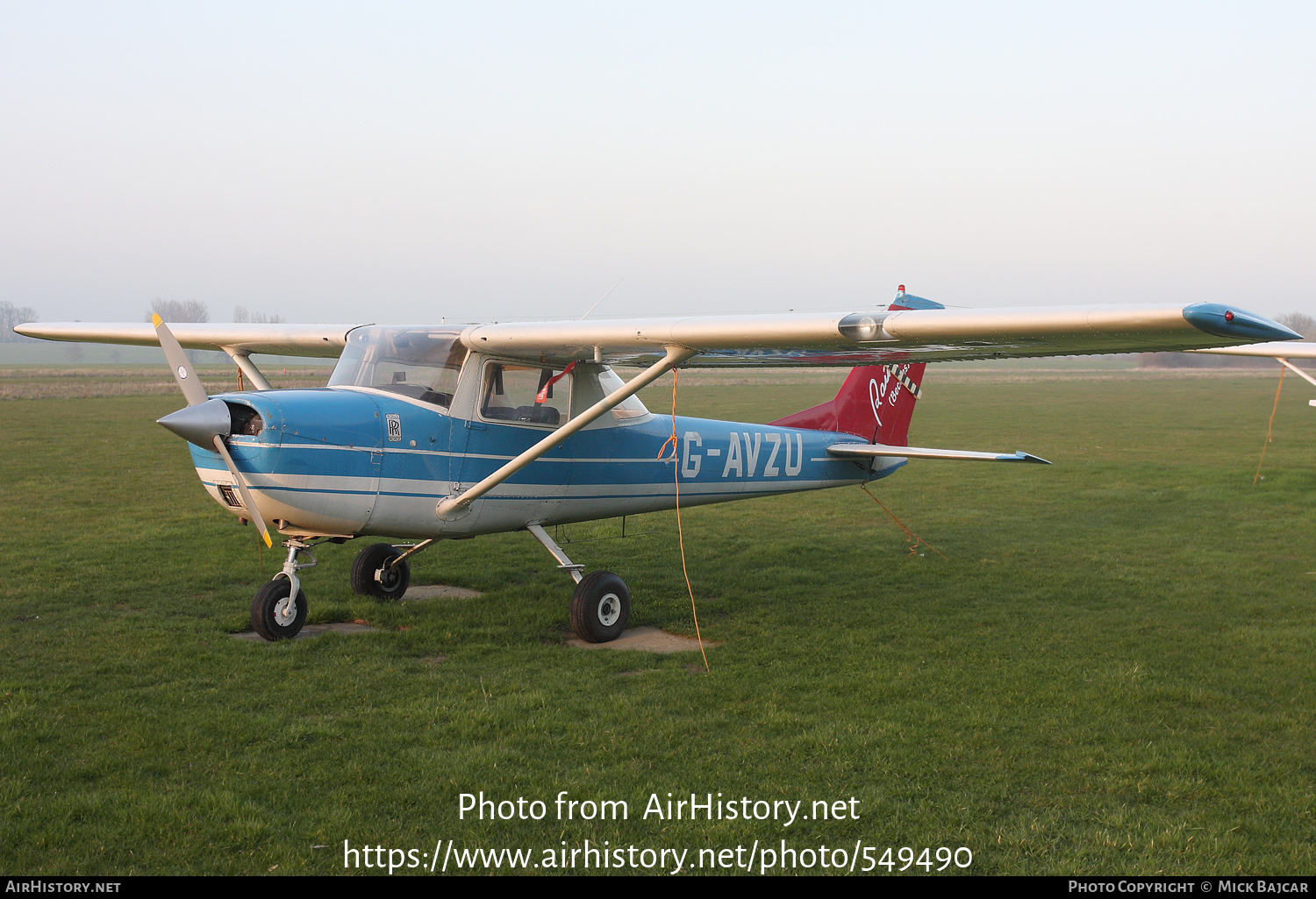 Aircraft Photo of G-AVZU | Reims F150H | RainAir | AirHistory.net #549490