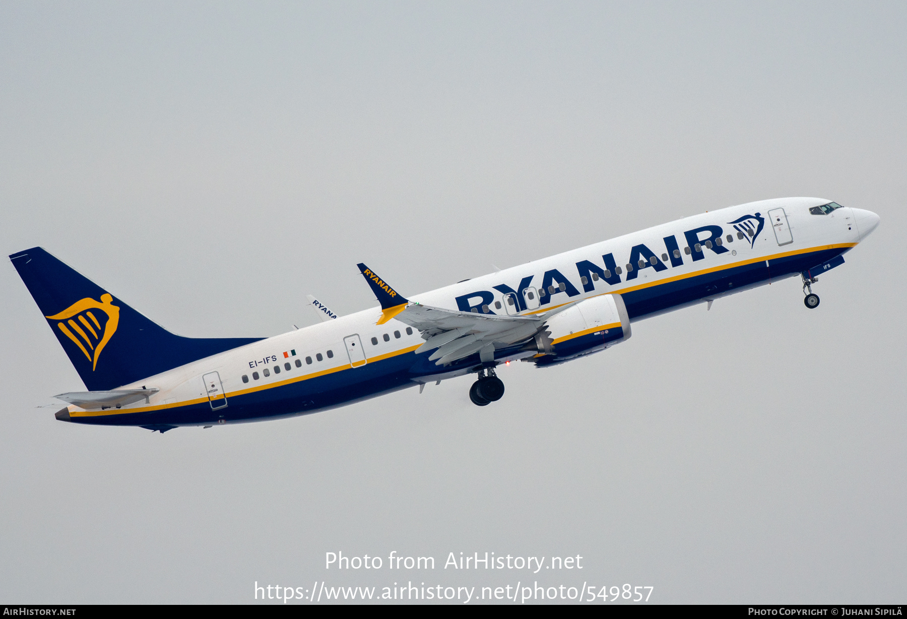 Aircraft Photo of EI-IFS | Boeing 737-8200 Max 200 | Ryanair | AirHistory.net #549857