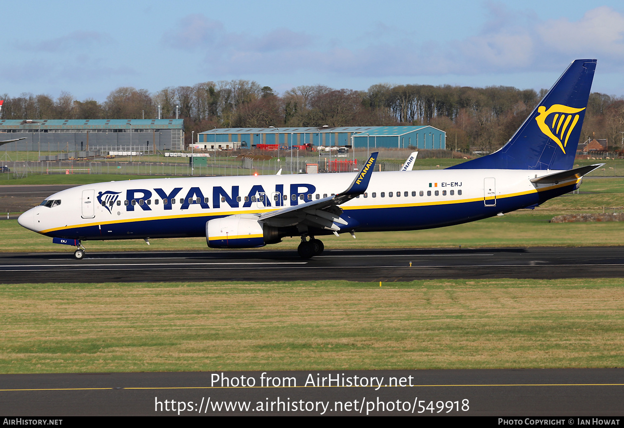 Aircraft Photo of EI-EMJ | Boeing 737-8AS | Ryanair | AirHistory.net #549918