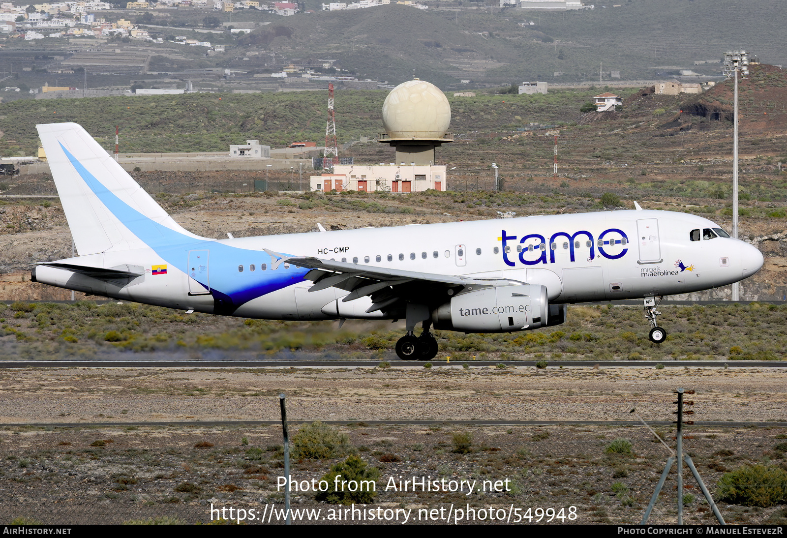 Aircraft Photo of HC-CMP | Airbus A319-132 | TAME Línea Aérea del Ecuador | AirHistory.net #549948