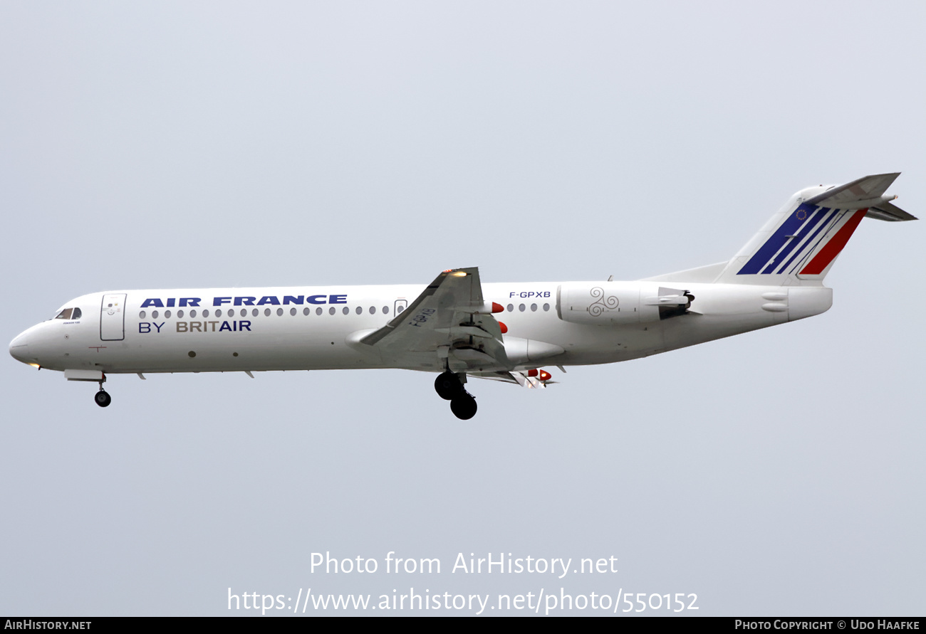 Aircraft Photo of F-GPXB | Fokker 100 (F28-0100) | Air France | AirHistory.net #550152