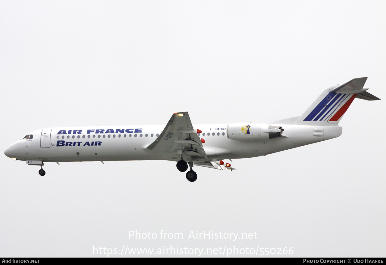 Aircraft Photo of F-GPXD | Fokker 100 (F28-0100) | Air France | AirHistory.net #550266