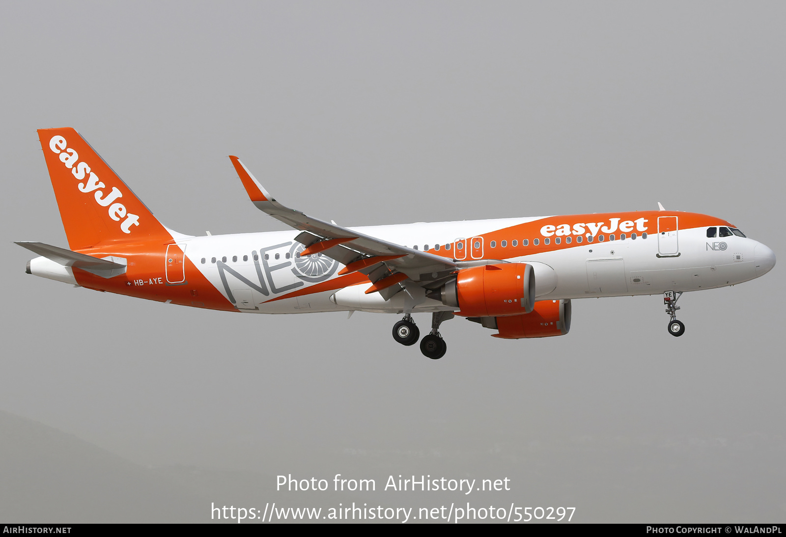 Aircraft Photo of HB-AYE | Airbus A320-251N | EasyJet | AirHistory.net #550297