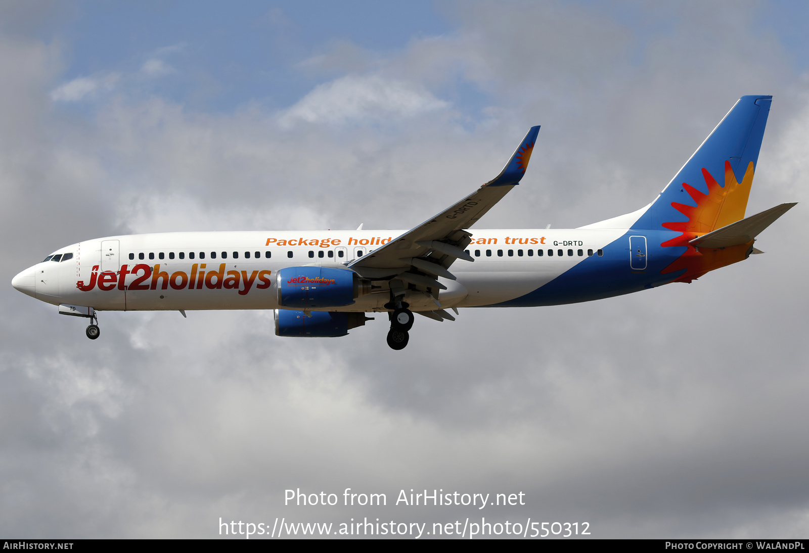 Aircraft Photo of G-DRTD | Boeing 737-808 | Jet2 Holidays | AirHistory.net #550312