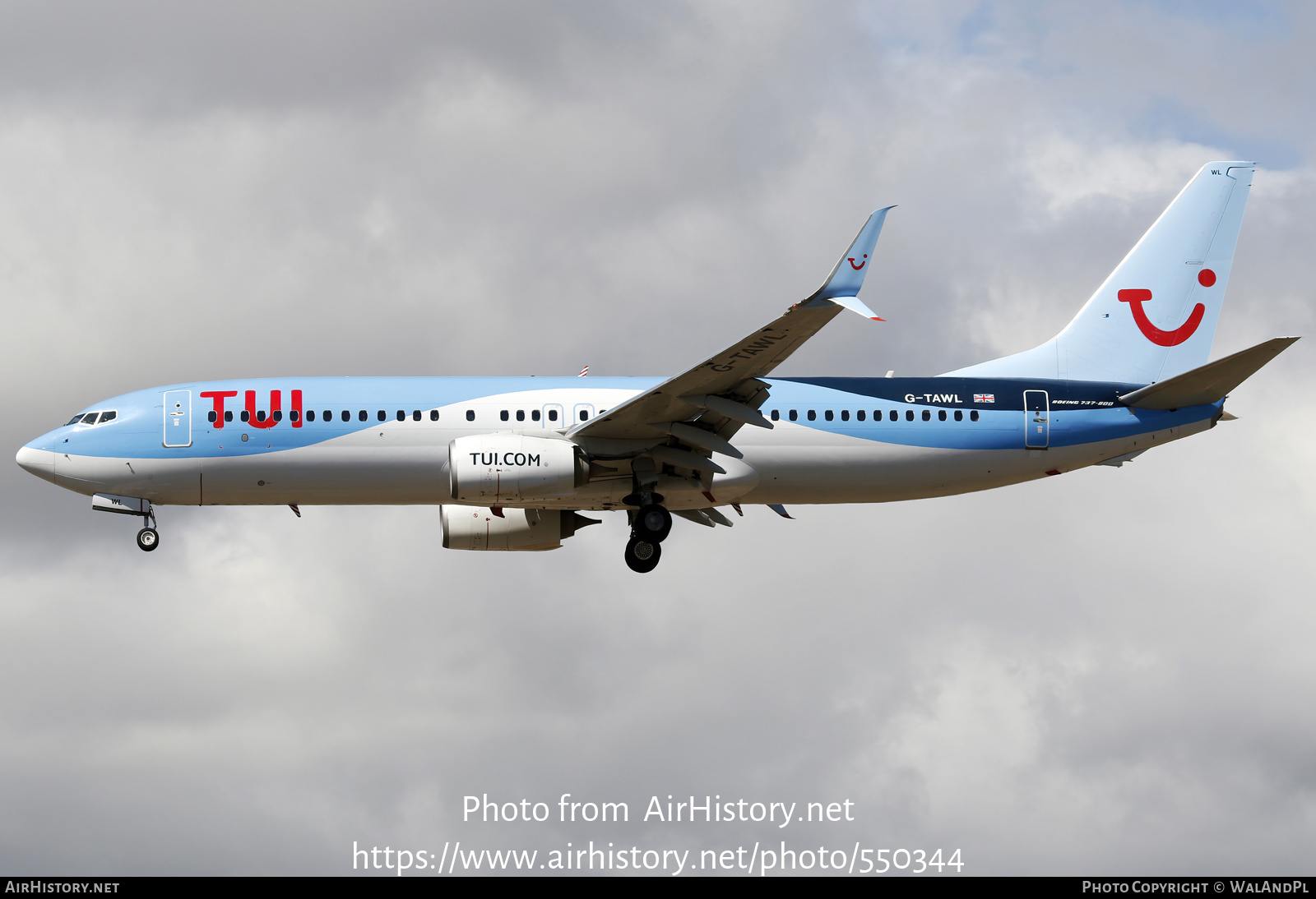 Aircraft Photo of G-TAWL | Boeing 737-8K5 | TUI | AirHistory.net #550344