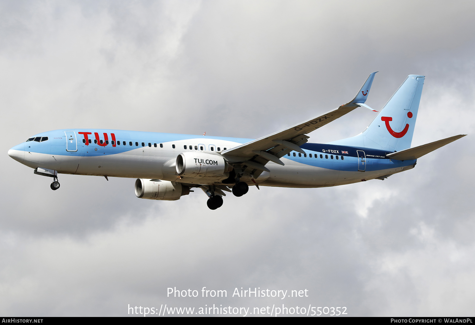 Aircraft Photo of G-FDZX | Boeing 737-8K5 | TUI | AirHistory.net #550352