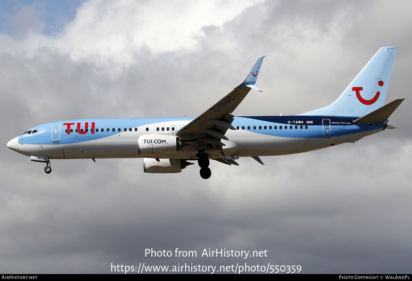 Aircraft Photo of G-TAWG | Boeing 737-8K5 | TUI | AirHistory.net #550359