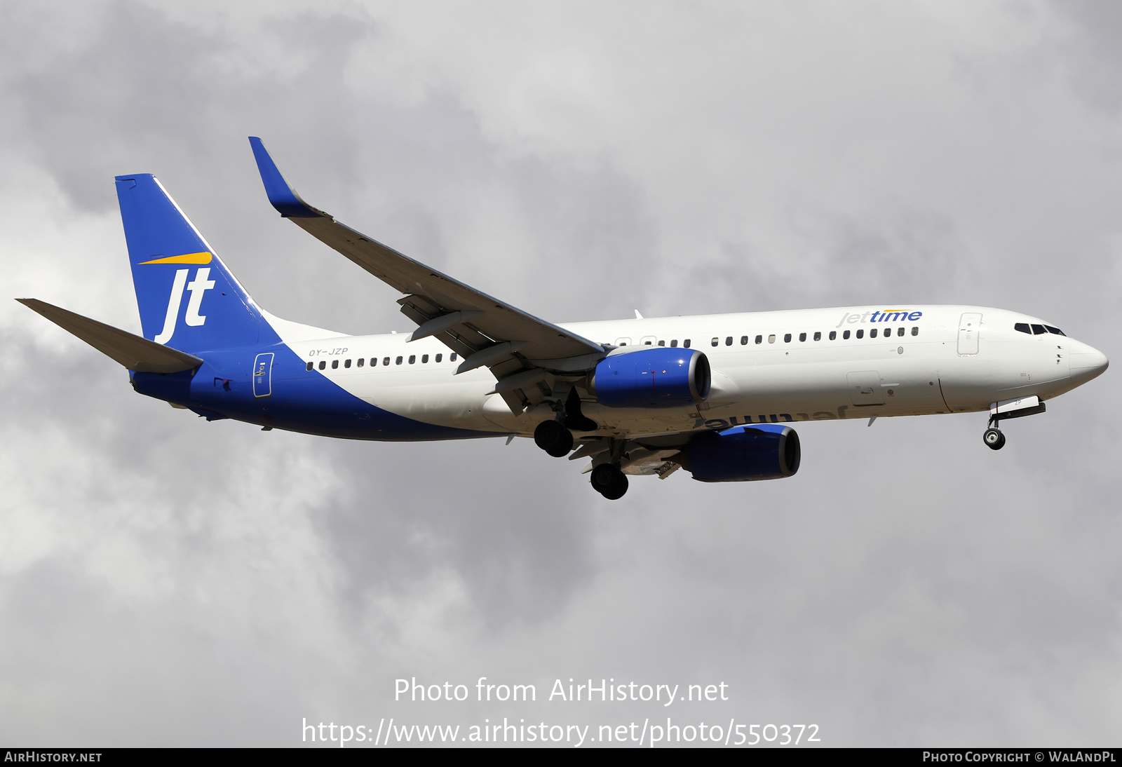 Aircraft Photo of OY-JZP | Boeing 737-8U3 | Jettime | AirHistory.net #550372