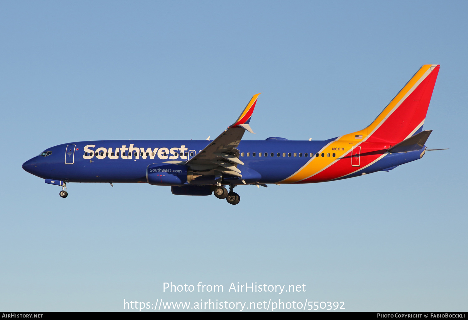 Aircraft Photo of N8611F | Boeing 737-8H4 | Southwest Airlines | AirHistory.net #550392