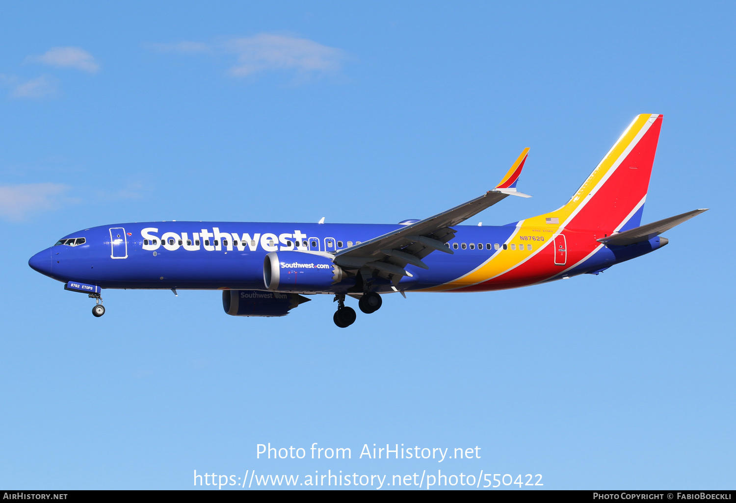 Aircraft Photo of N8762Q | Boeing 737-8 Max 8 | Southwest Airlines | AirHistory.net #550422