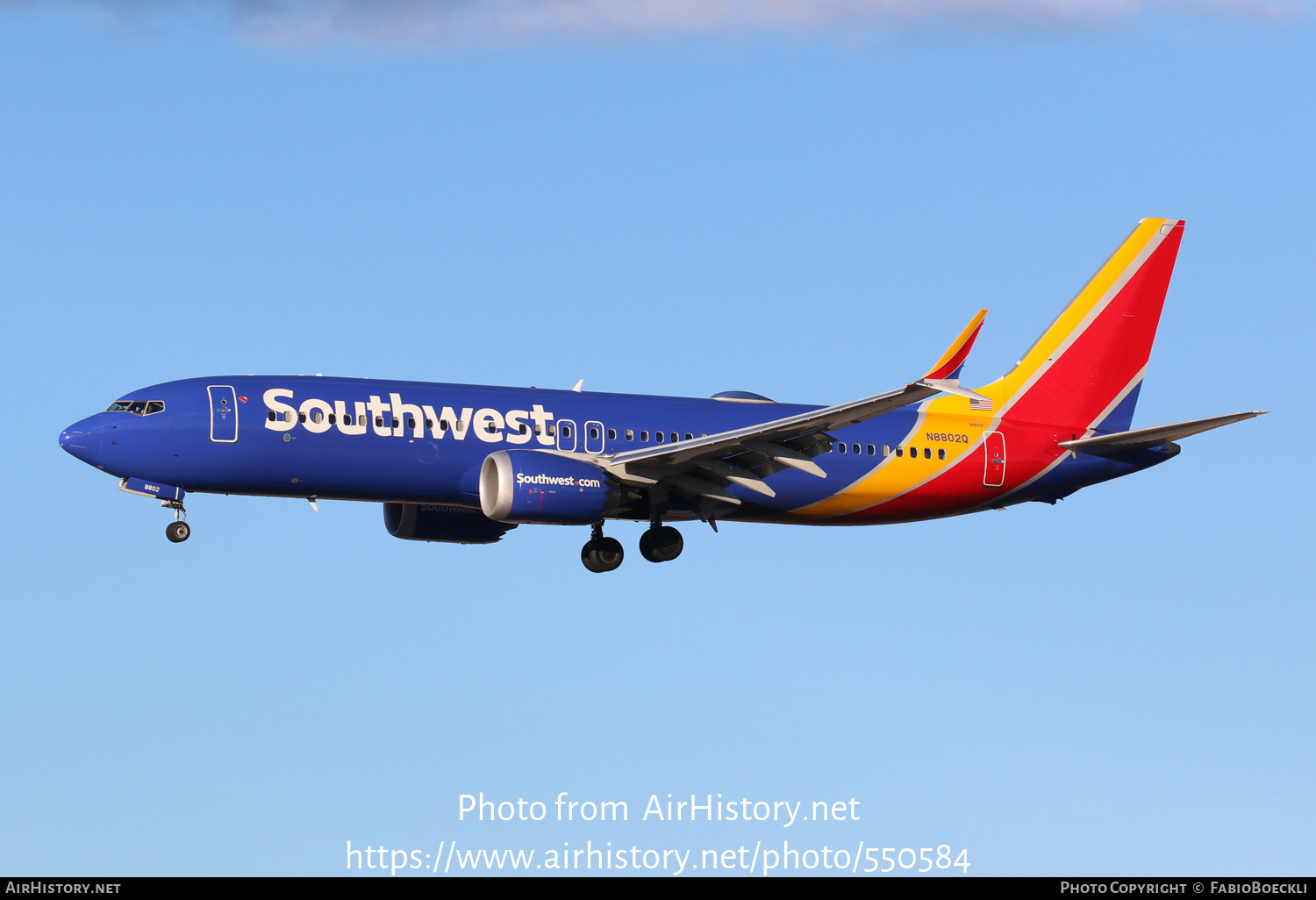 Aircraft Photo of N8802Q | Boeing 737-8 Max 8 | Southwest Airlines | AirHistory.net #550584