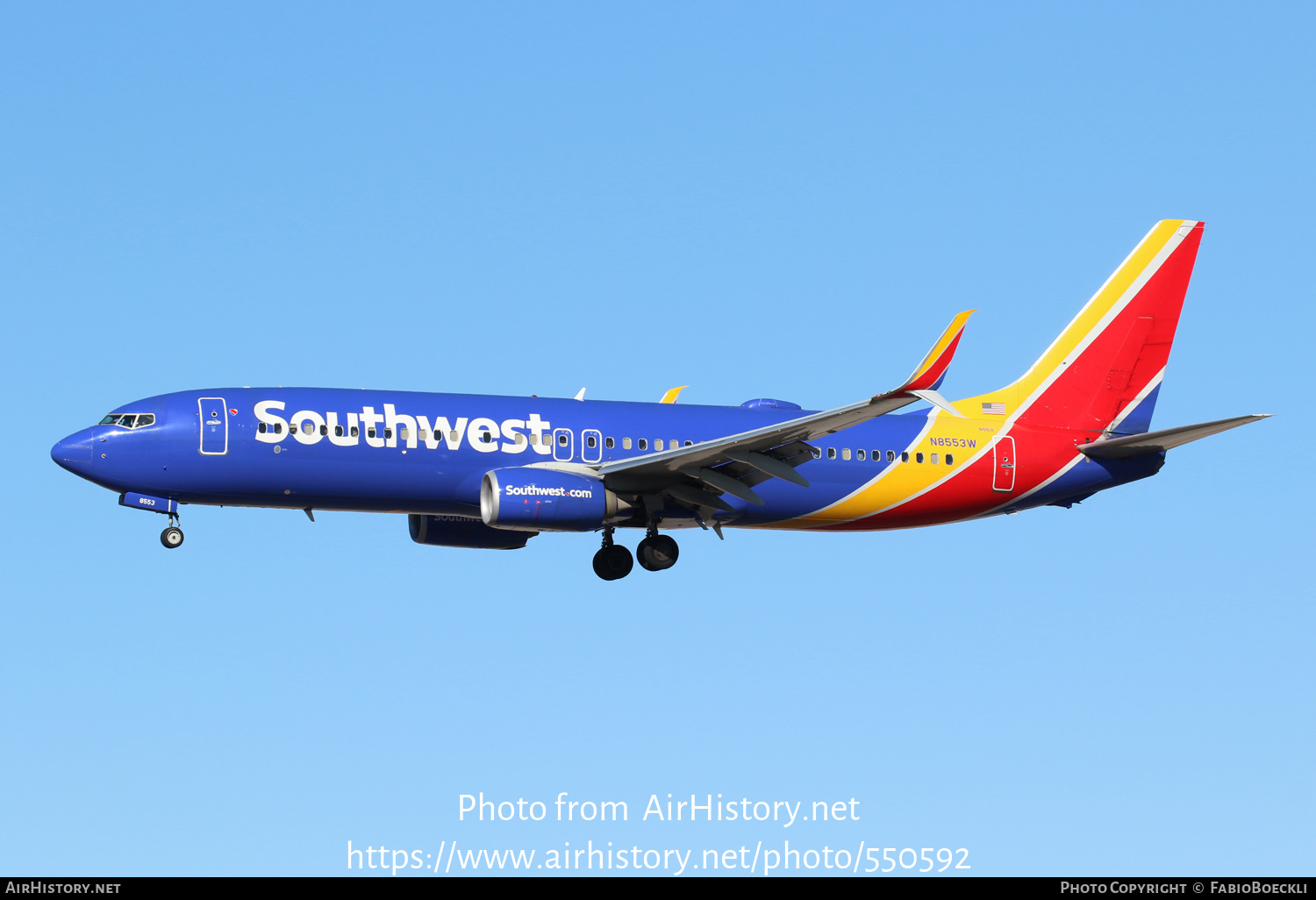 Aircraft Photo of N8553W | Boeing 737-800 | Southwest Airlines | AirHistory.net #550592