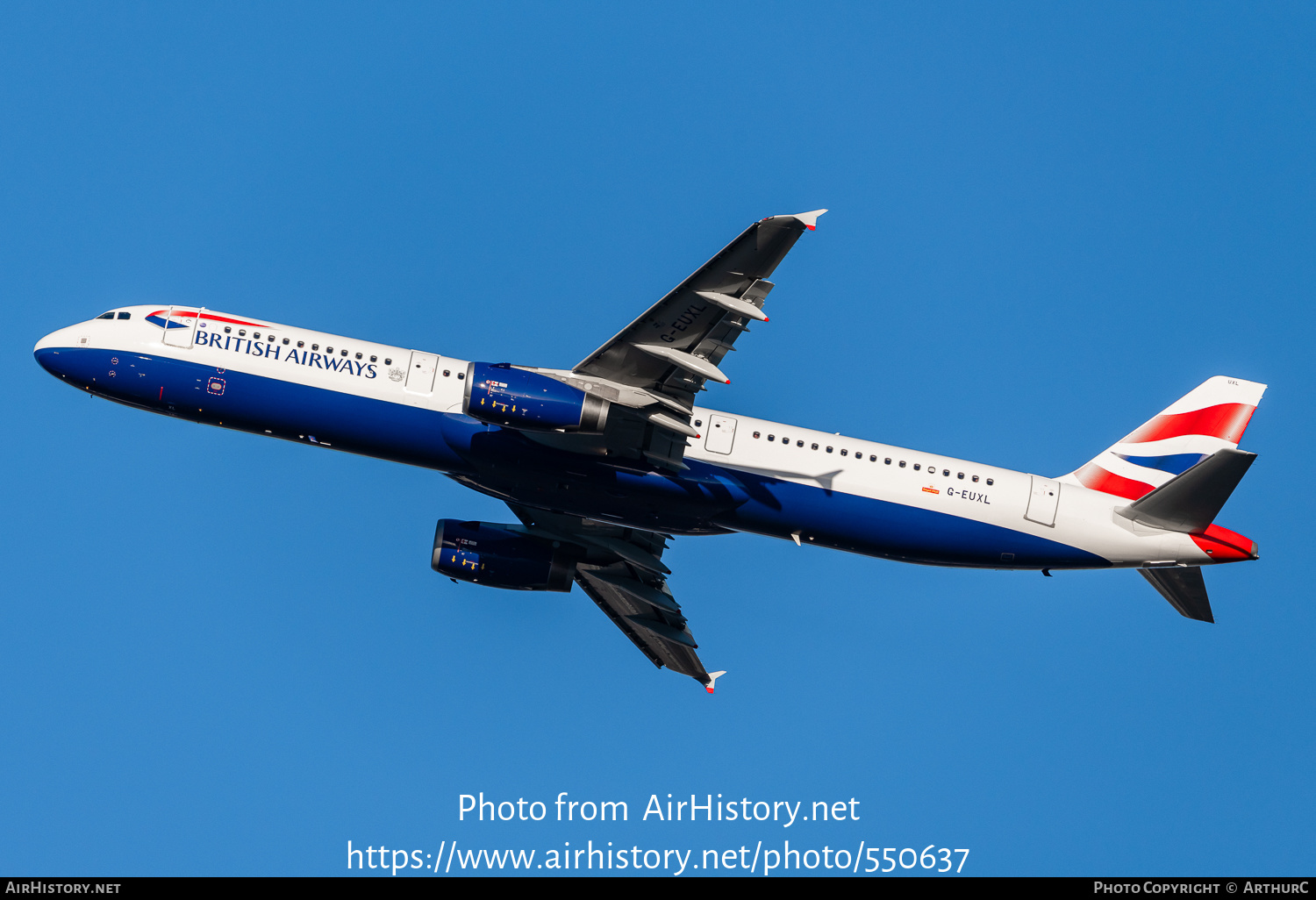 Aircraft Photo of G-EUXL | Airbus A321-231 | British Airways | AirHistory.net #550637