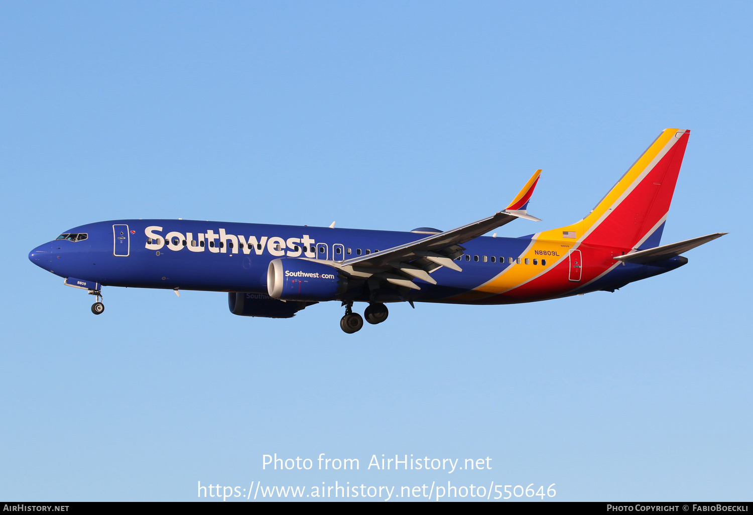 Aircraft Photo of N8809L | Boeing 737-8 Max 8 | Southwest Airlines | AirHistory.net #550646