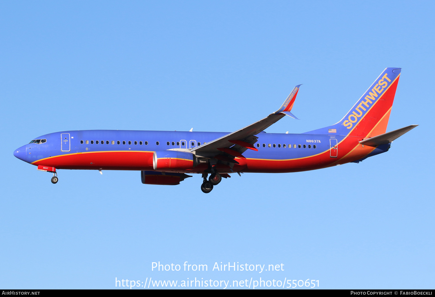 Aircraft Photo of N8637A | Boeing 737-8H4 | Southwest Airlines | AirHistory.net #550651