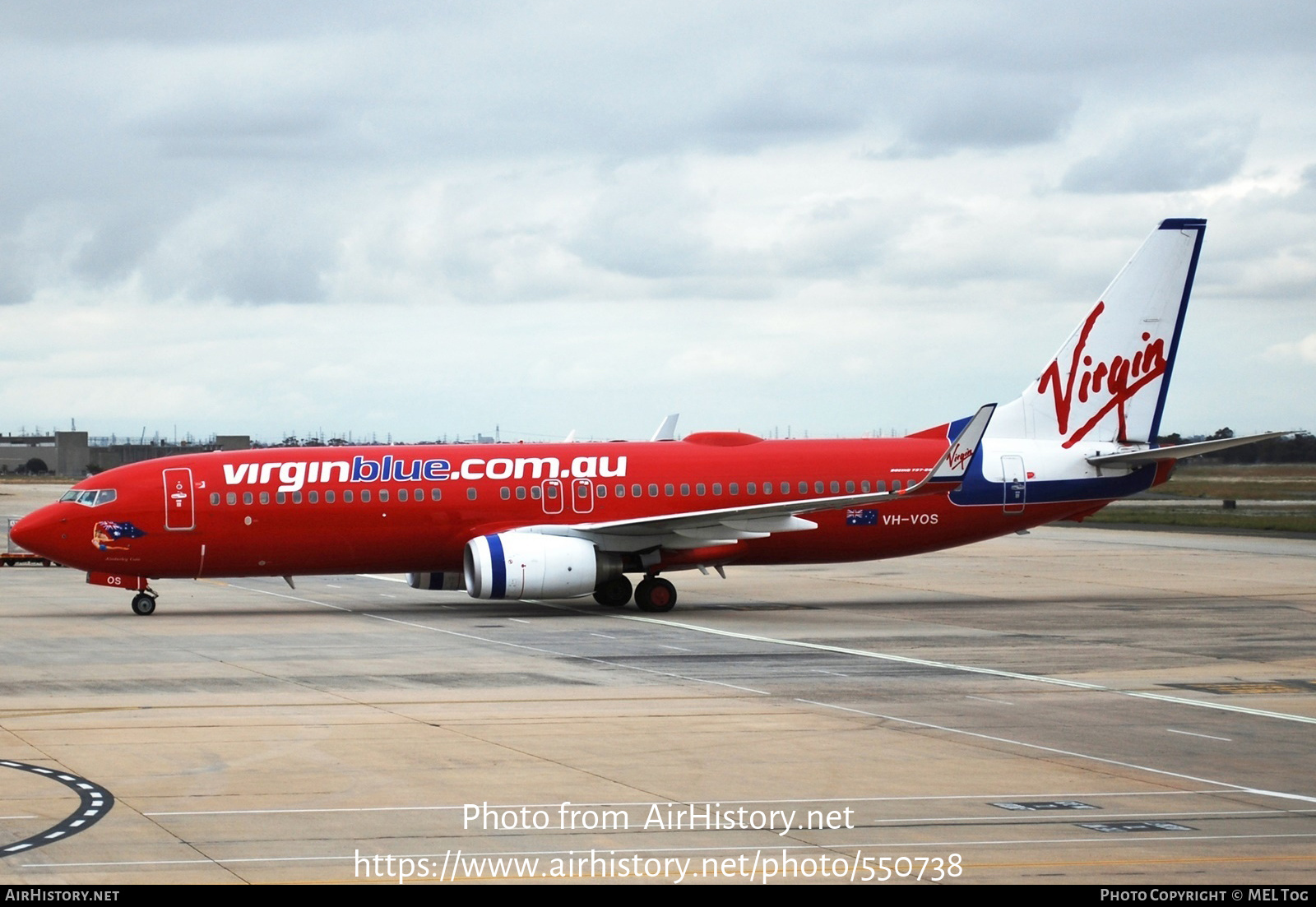 Aircraft Photo of VH-VOS | Boeing 737-8FE | Virgin Blue Airlines | AirHistory.net #550738