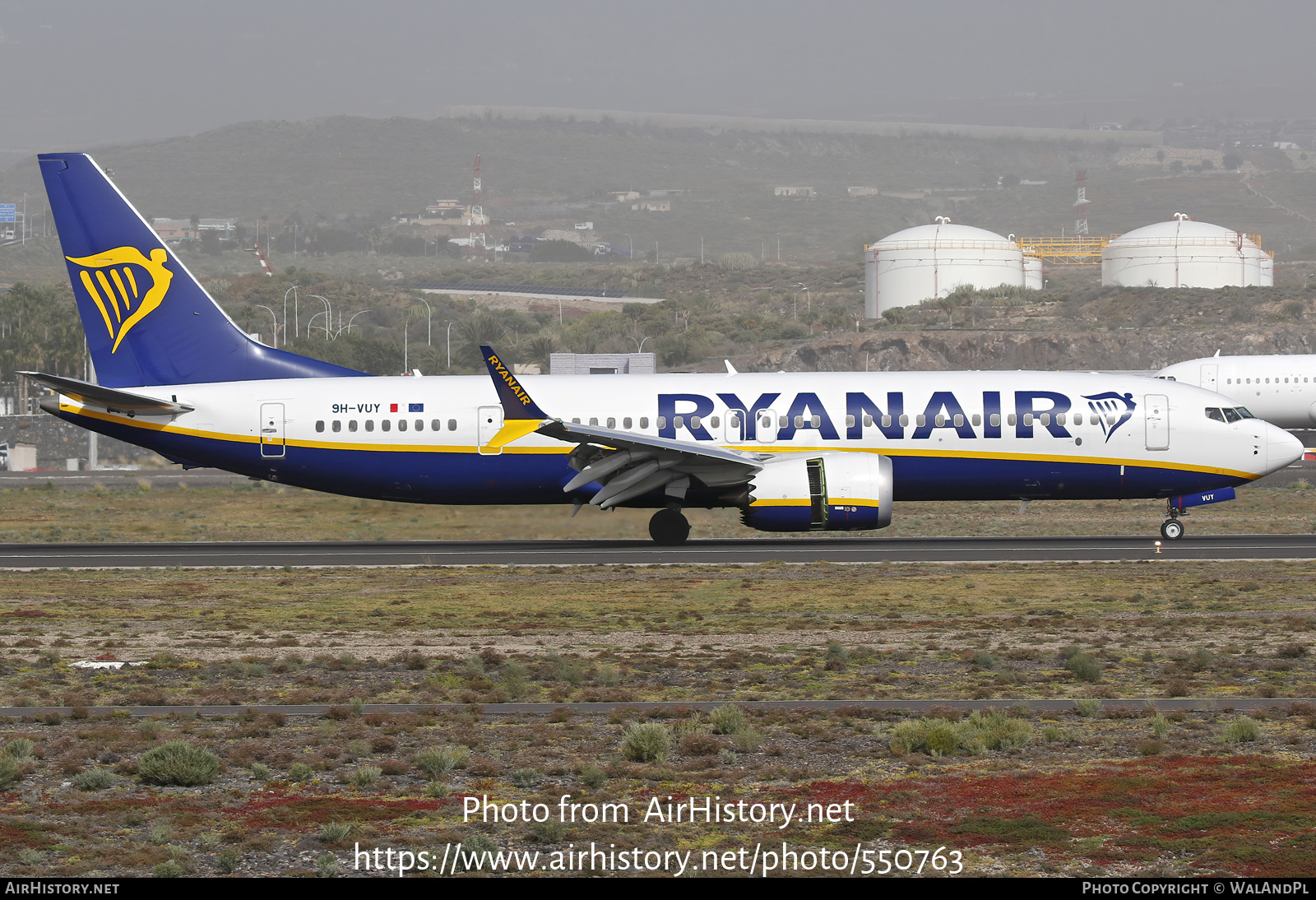 Aircraft Photo of 9H-VUY | Boeing 737-8200 Max 200 | Ryanair | AirHistory.net #550763