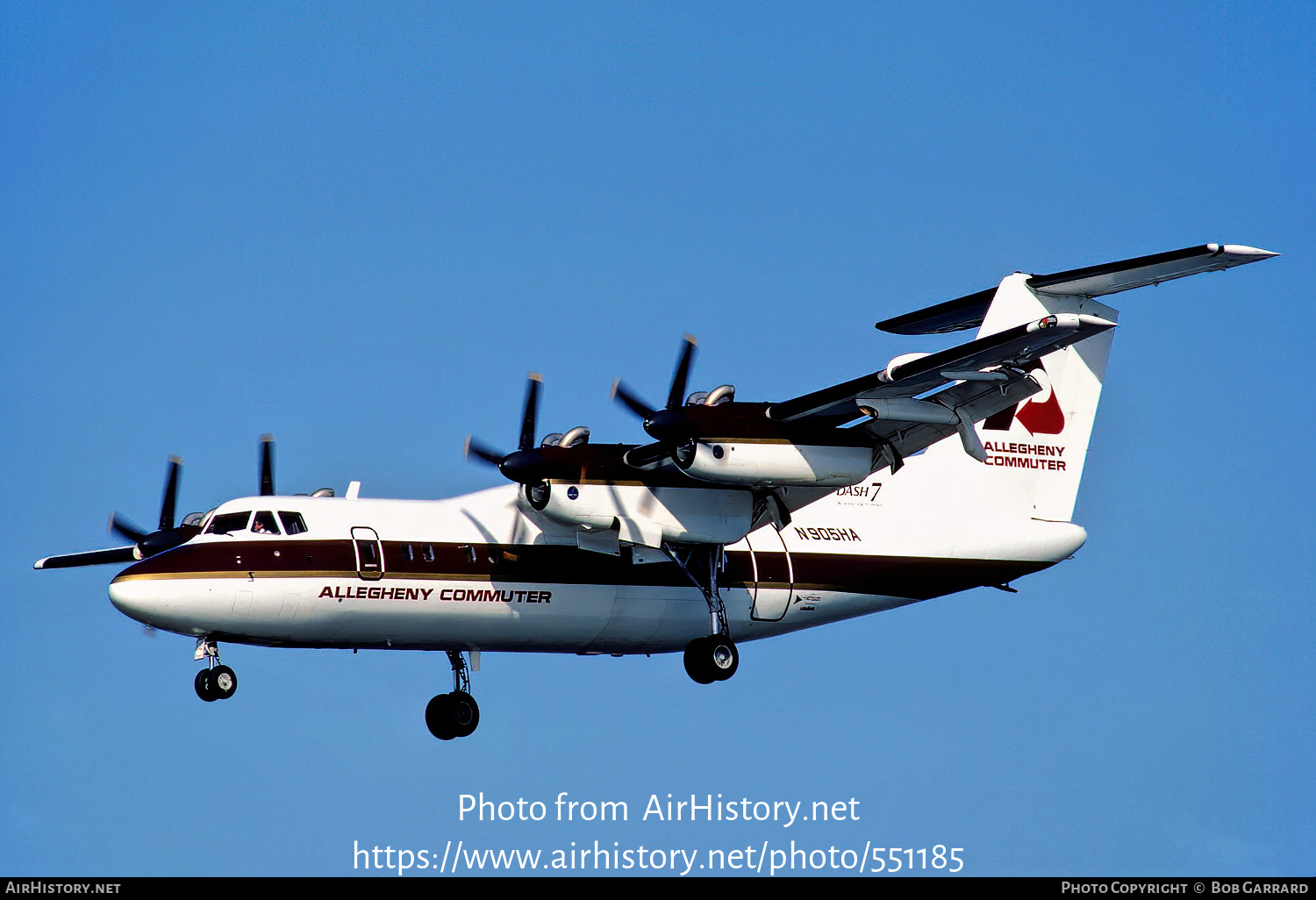 Aircraft Photo of N905HA | De Havilland Canada DHC-7-102 Dash 7 | Allegheny Commuter | AirHistory.net #551185