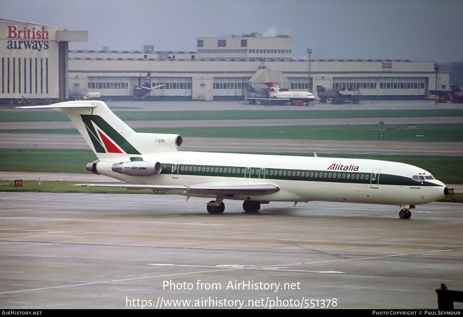 Aircraft Photo of I-DIRI | Boeing 727-243/Adv | Alitalia | AirHistory.net #551378