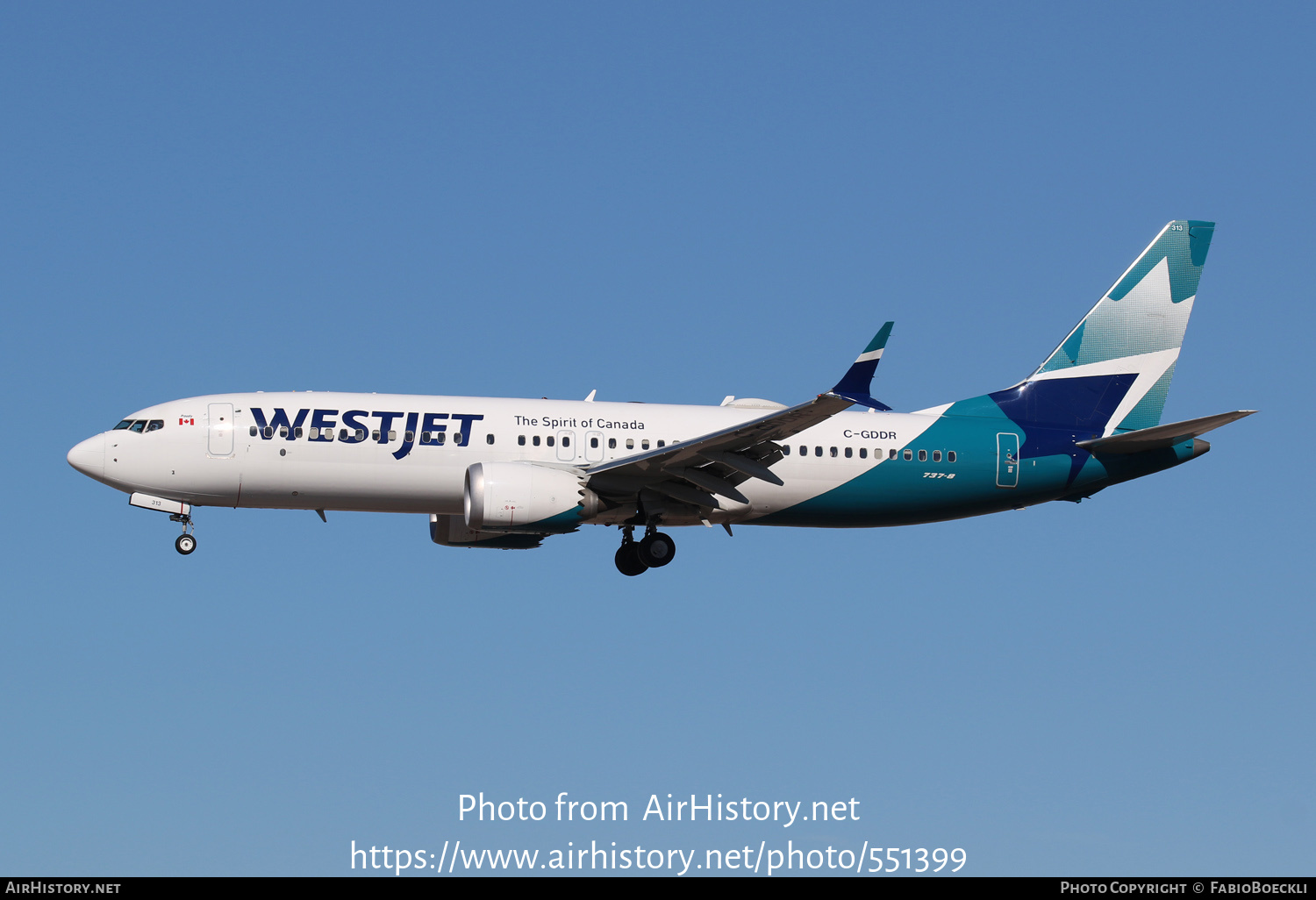 Aircraft Photo of C-GDDR | Boeing 737-8 Max 8 | WestJet | AirHistory.net #551399