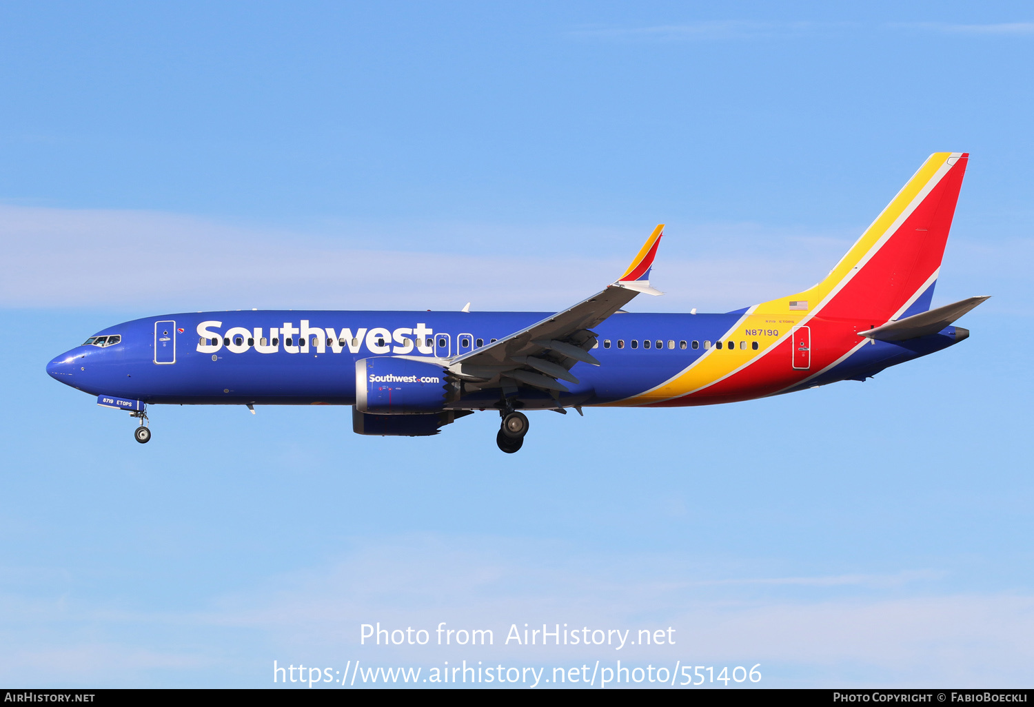 Aircraft Photo of N8719Q | Boeing 737-8 Max 8 | Southwest Airlines | AirHistory.net #551406