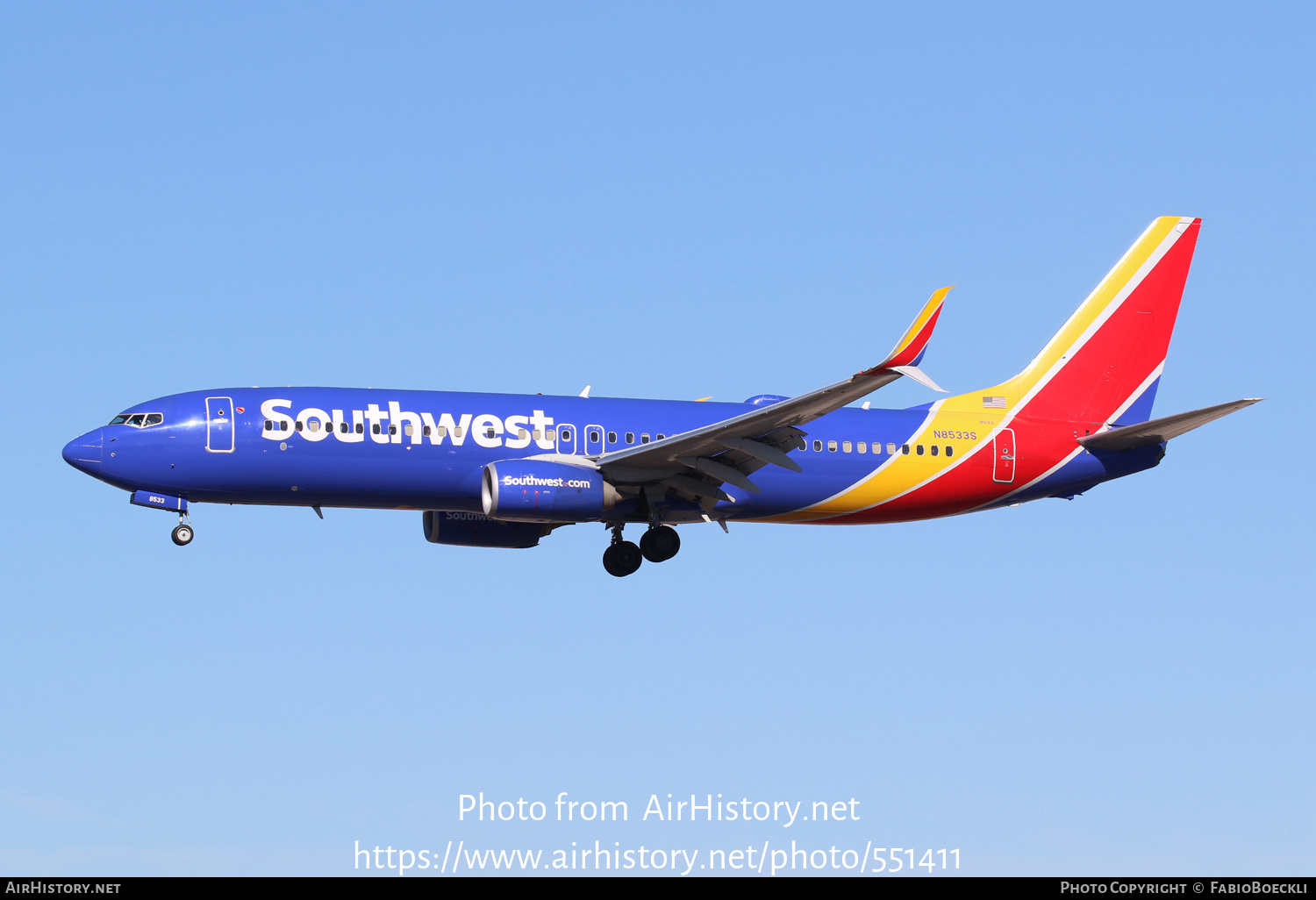 Aircraft Photo of N8533S | Boeing 737-800 | Southwest Airlines | AirHistory.net #551411