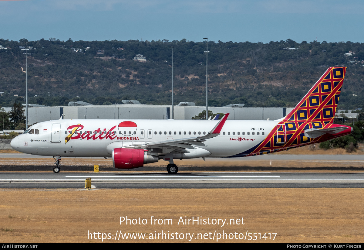 Aircraft Photo of PK-LUV | Airbus A320-214 | Batik Air | AirHistory.net #551417