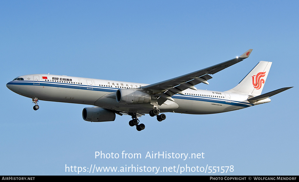 Aircraft Photo of B-6512 | Airbus A330-343E | Air China | AirHistory.net #551578