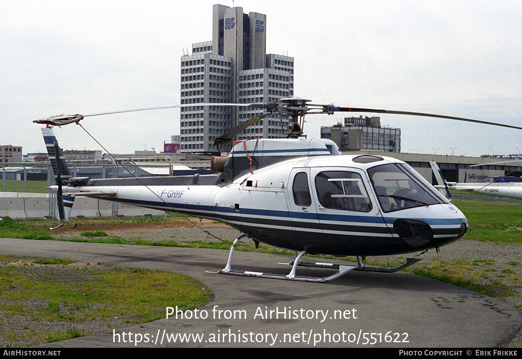 Aircraft Photo of F-GHHF | Aerospatiale AS-350B Ecureuil | AirHistory.net #551622