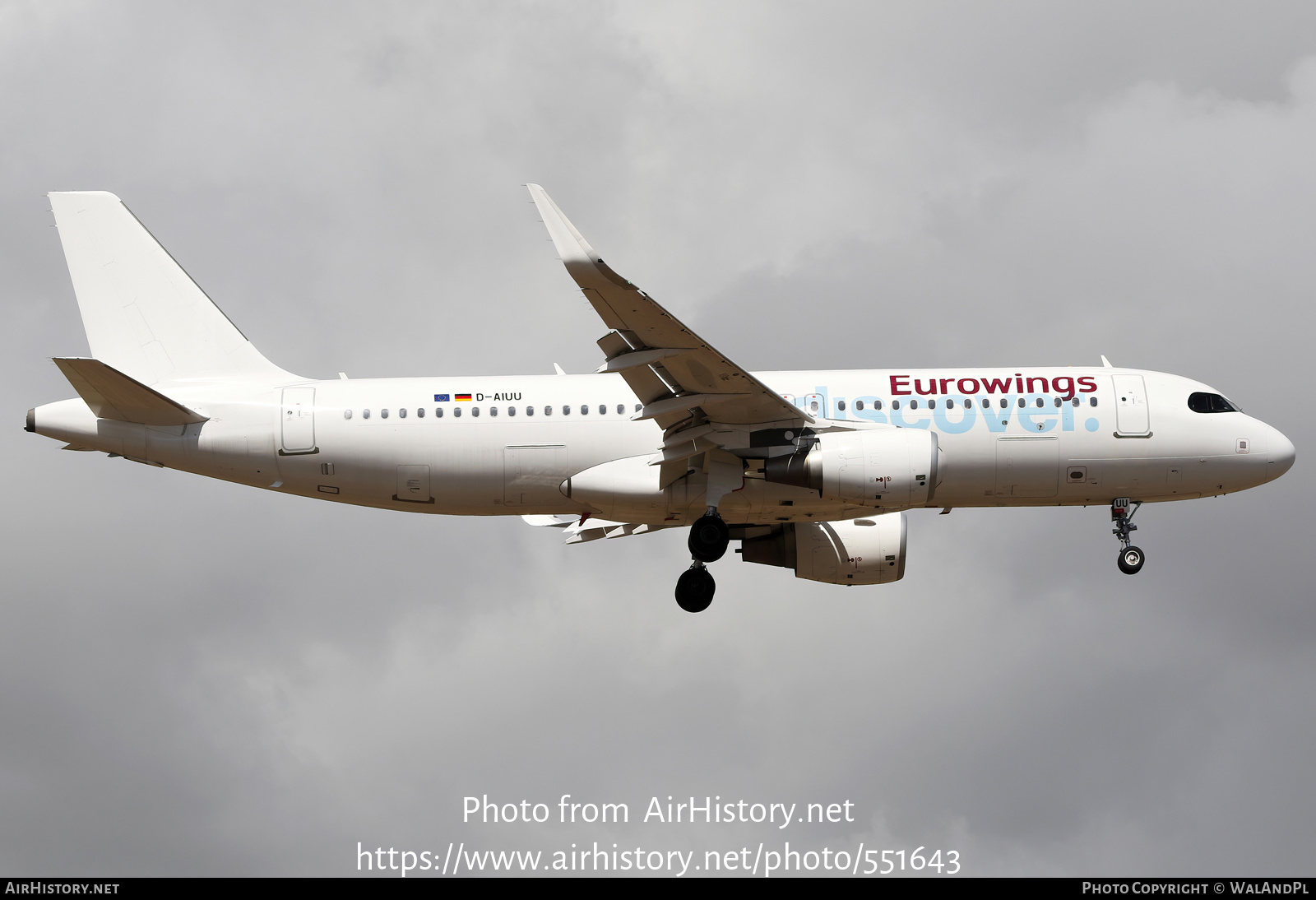 Aircraft Photo of D-AIUU | Airbus A320-214 | Eurowings Discover | AirHistory.net #551643